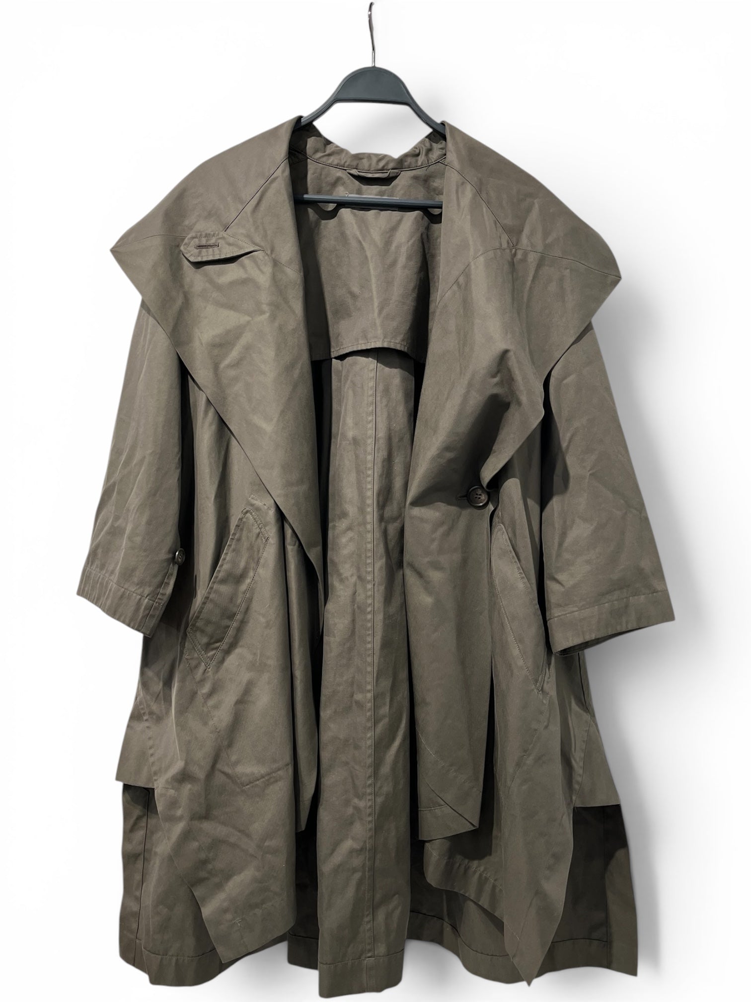 ISSEY MIYAKE/Trench Coat/M/Cotton/KHK/BELTED 80S JG61028 view 4