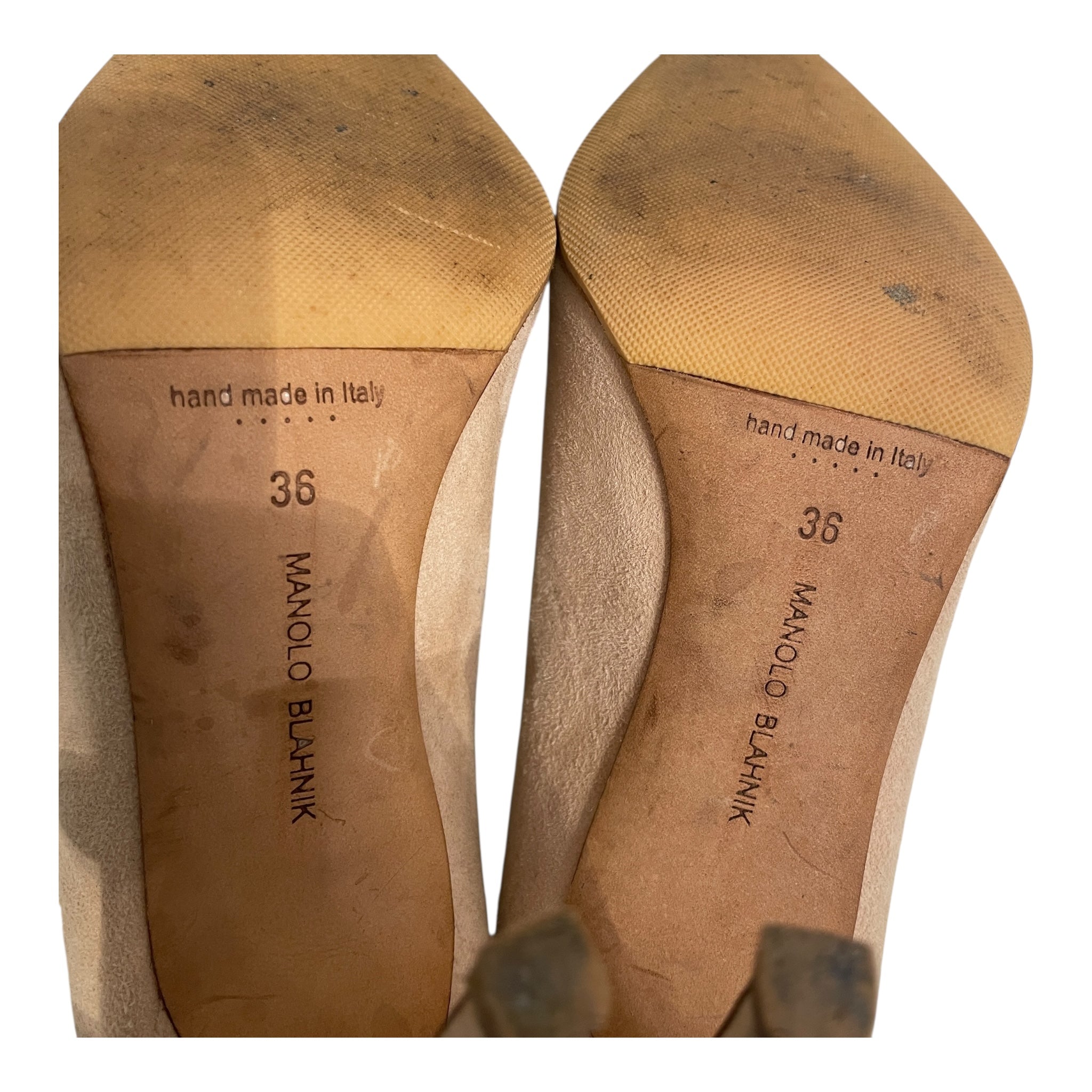 MANOLO BLAHNIK/Heels/EU 36/Suede/CRM/V-Tip/BLU TOE PUMPS view 6