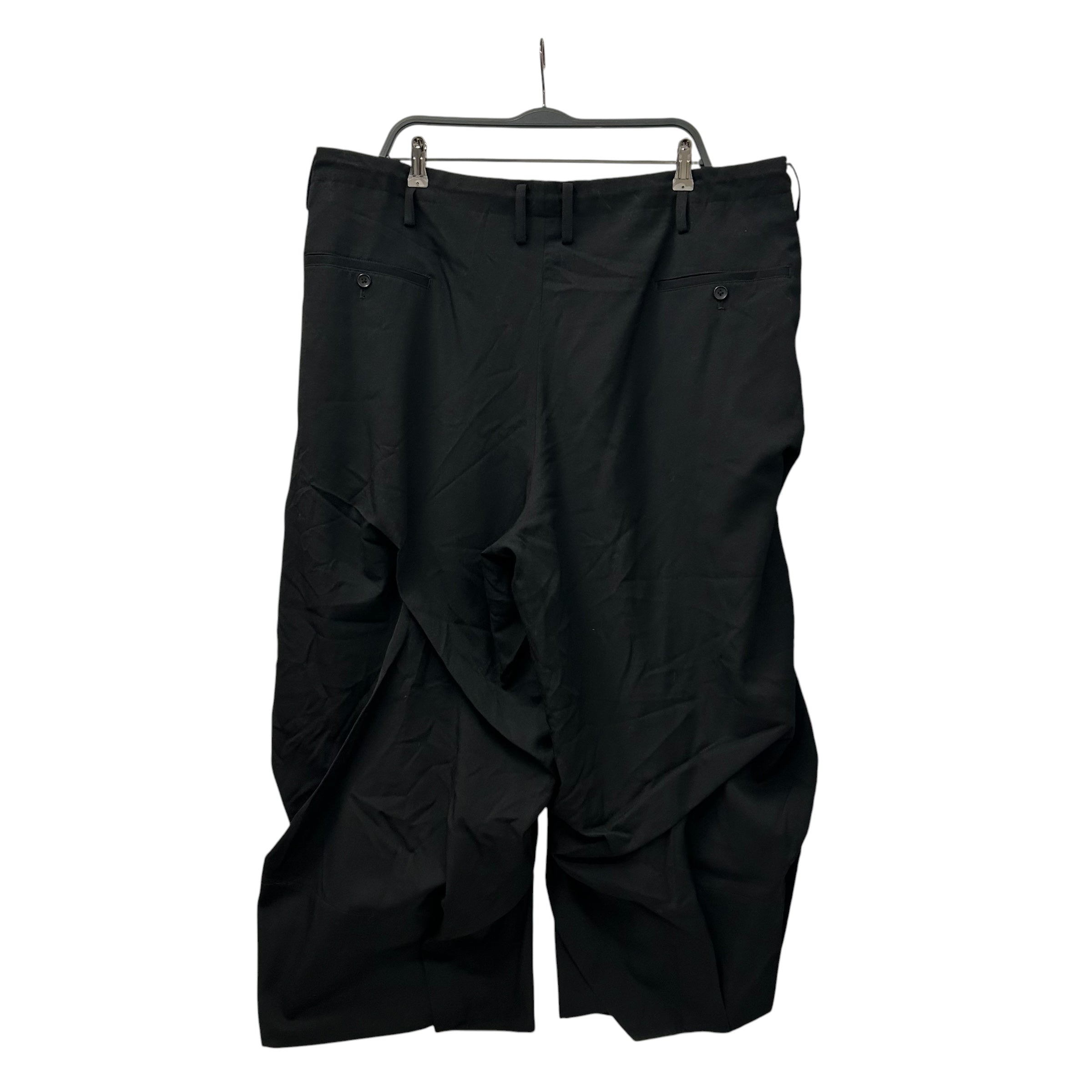 YOHJI YAMAMOTO/Pants/2/Wool/BLK/random tuck view 2