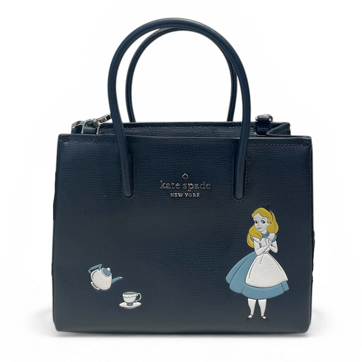 kate spade new york/Cross Body Bag/Graphic/Leather/NVY/Disney "Alice in Wonderland" view 1