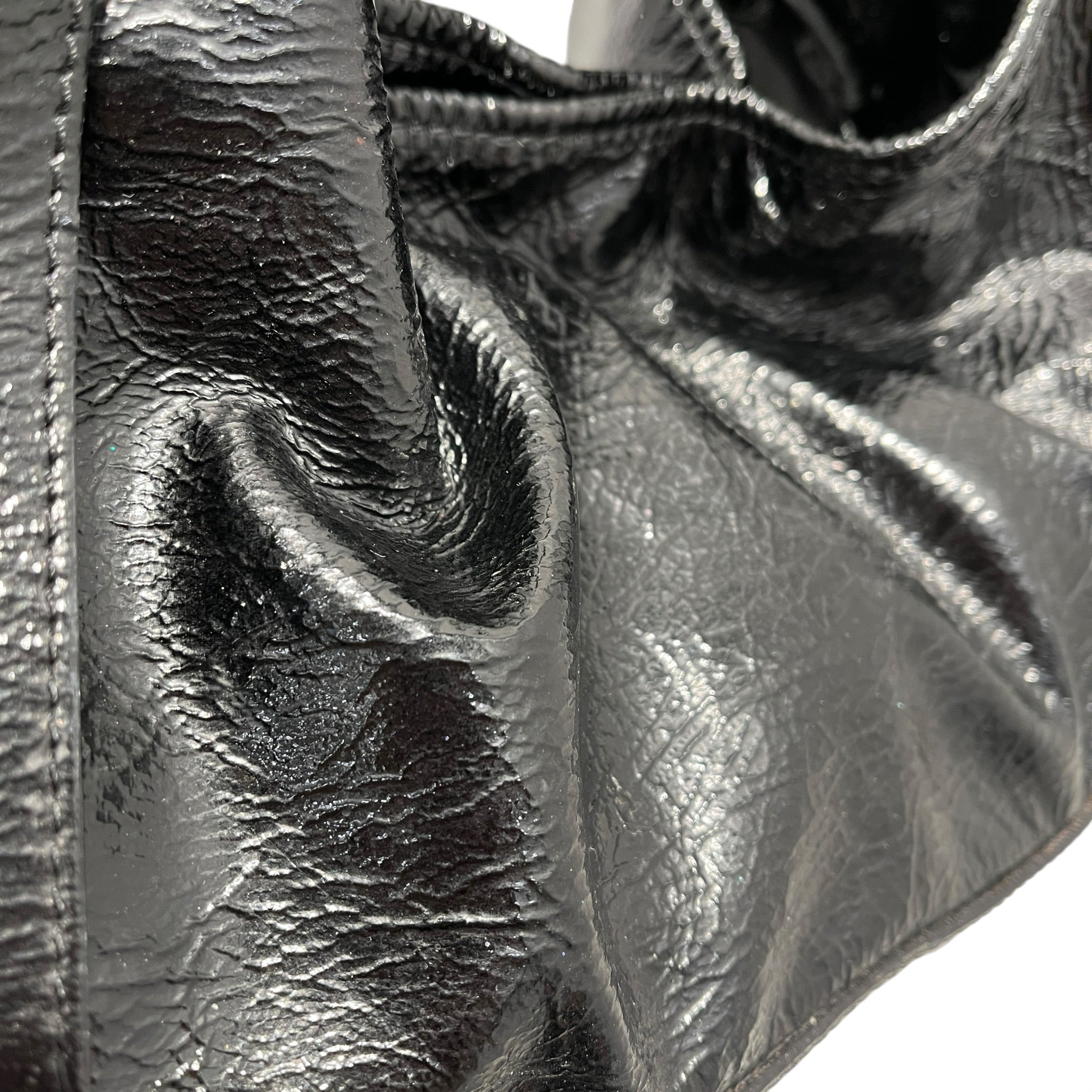 BURBERRY LONDON/Tote Bag/Leather/BLK/PATENT LEATHER TOTE view 6