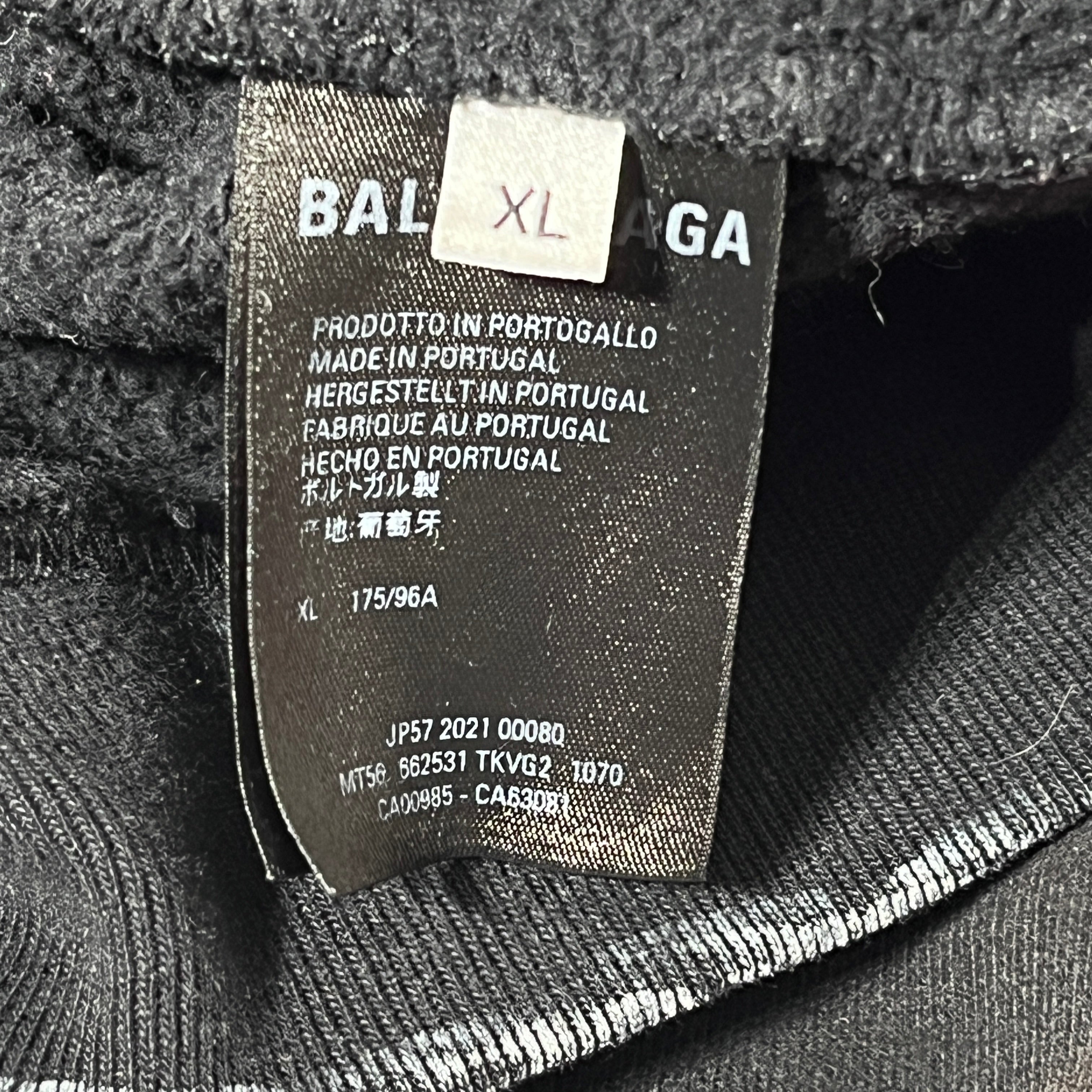 BALENCIAGA/Hoodie/XL/Cotton/BLK/Painted Pullover Hoodie view 5
