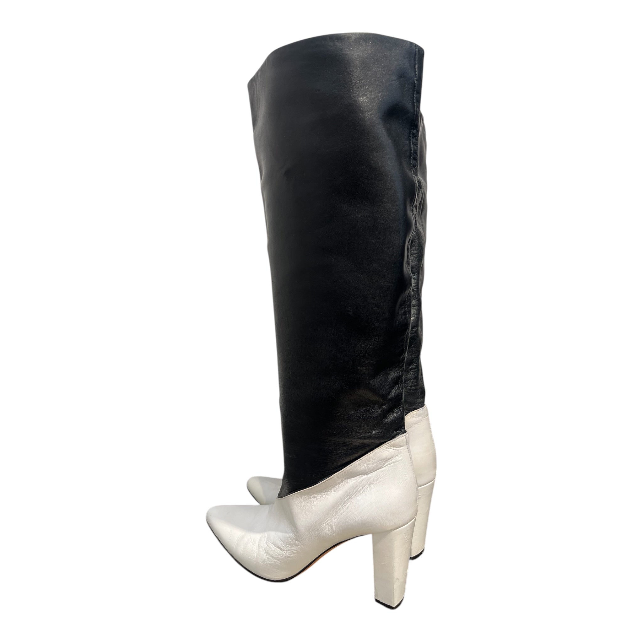 BALLY/Long Boots/US 8.5/Leather/BLK/BLACK UPPER-WHITE BODY view 5