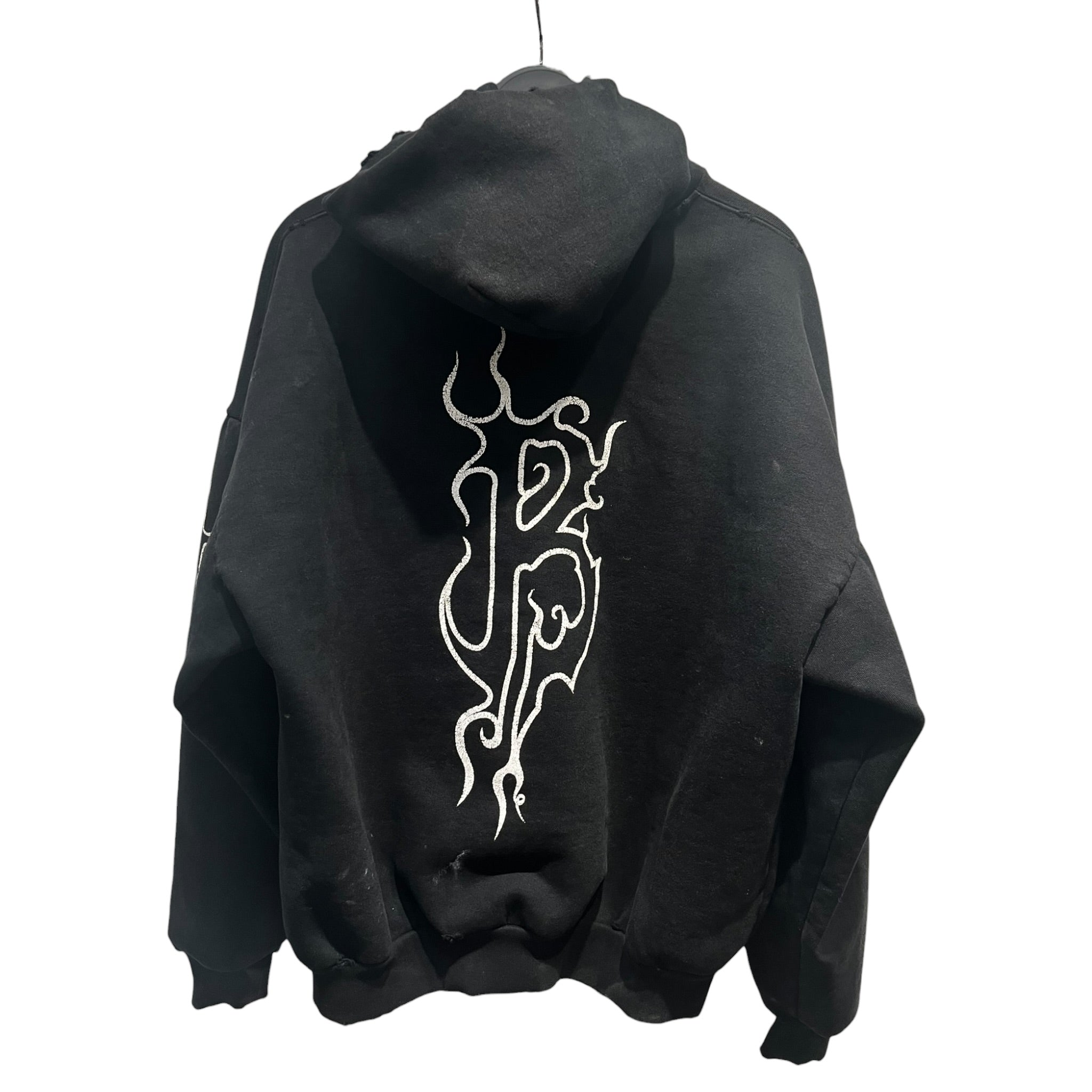 BALENCIAGA/Hoodie/L/Cotton/BLK/Oversize/Darkwave 2023 view 2