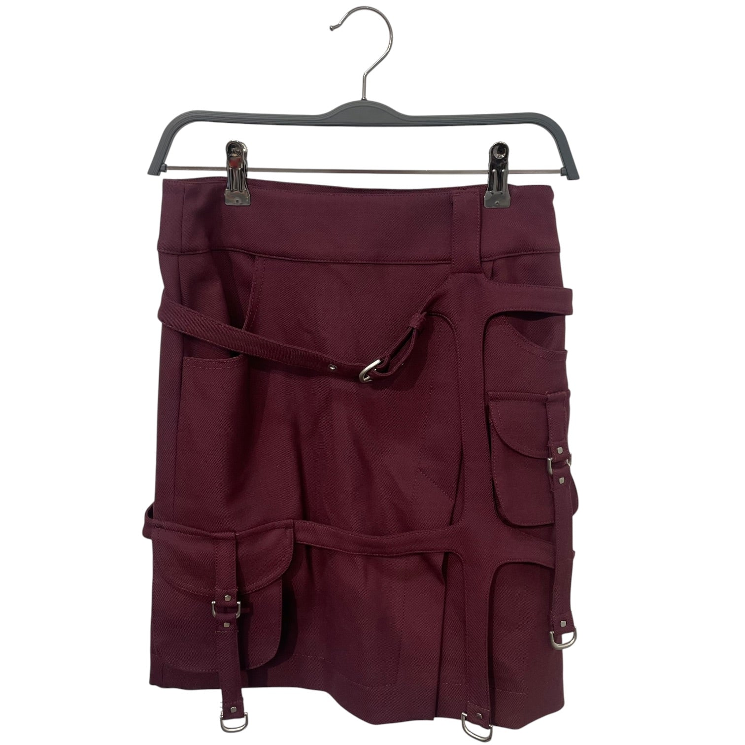 OFF-WHITE/Skirt/36/Cotton/BRD/cargo mid burgundy skirt