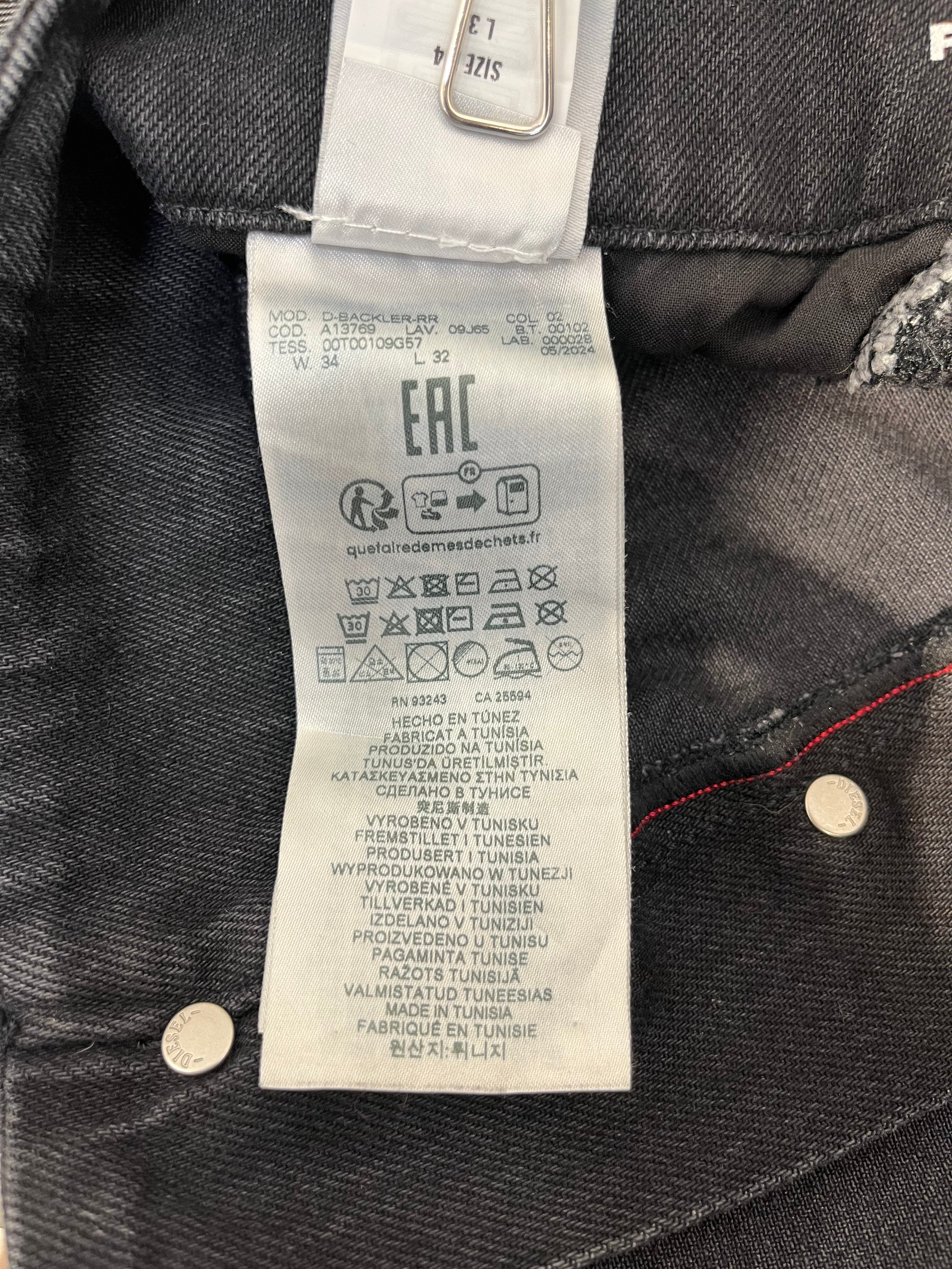 DIESEL/Straight Pants/34/Cotton/GRY/DARKWASH JEANS ADJUSTABLE BACK view 5