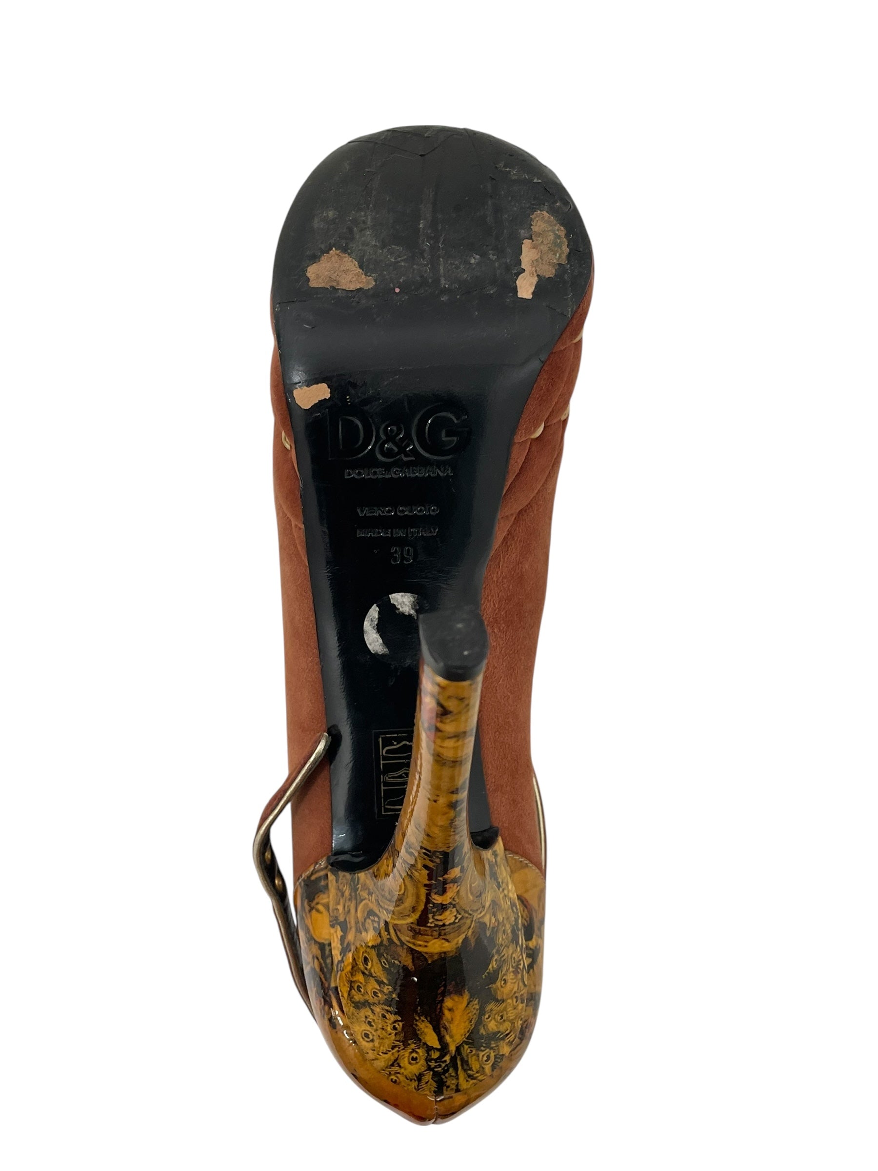 D&G/Heels/EU 39/Suede/BRW/VINTAGE EMBELLISHED HEEL view 4