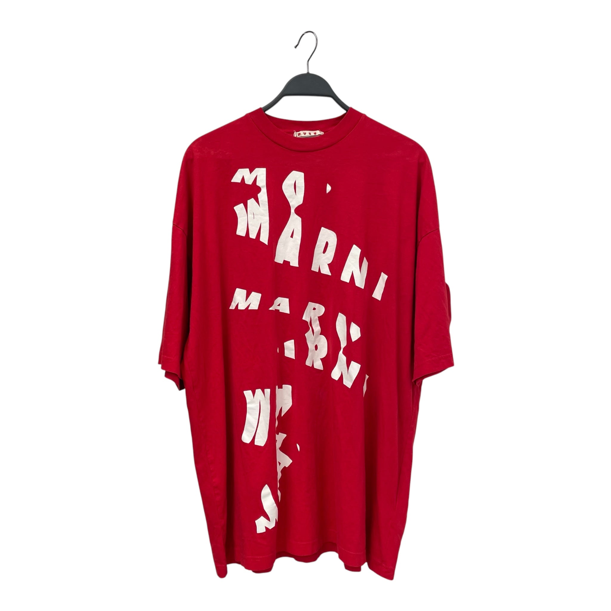 MARNI/T-Shirt/48/Cotton/RED/WHITEWRITING view 1