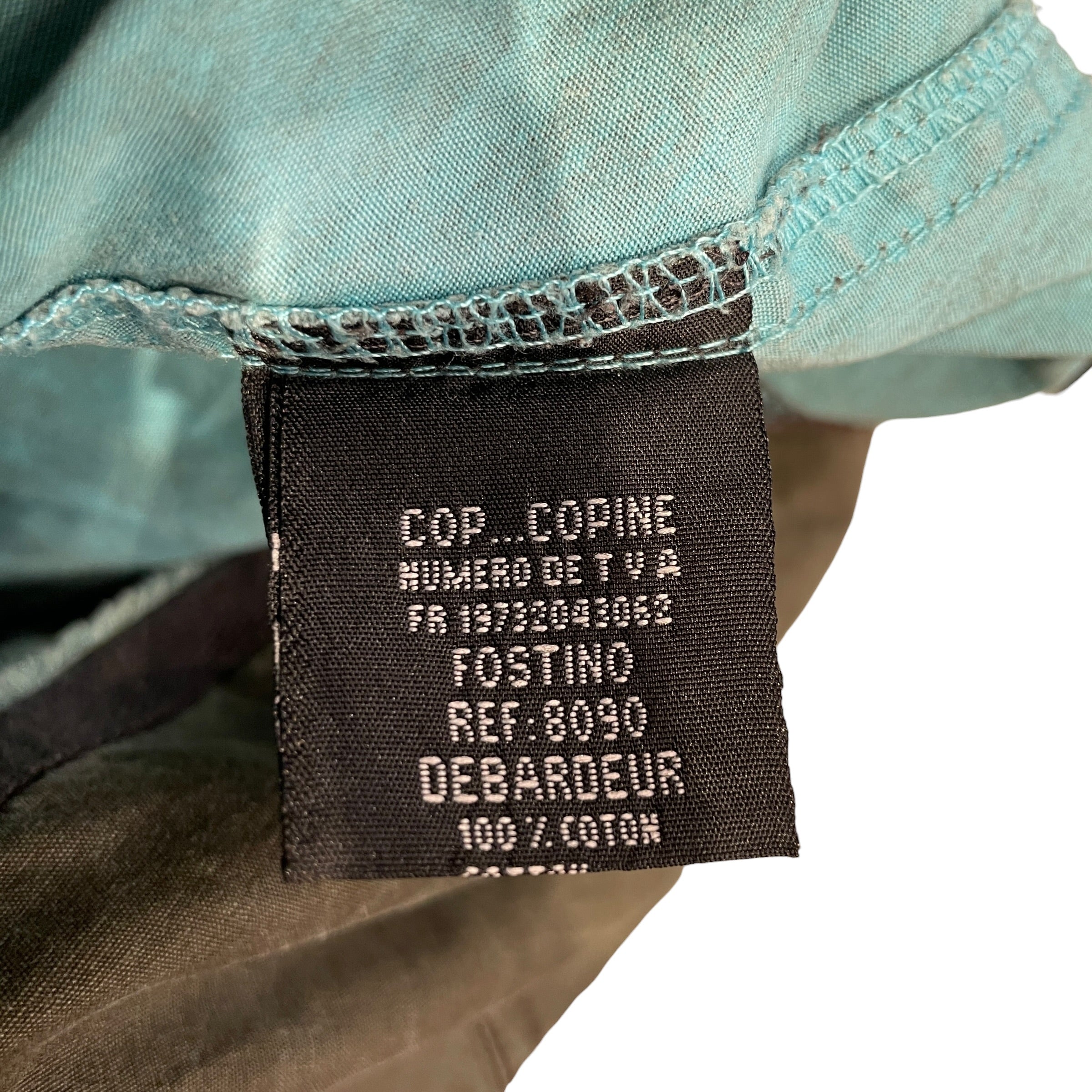 cop.copine/Camisole Dress/42/Graphic/Cotton/BRW/Mini Length/WRAP/TEAL LINING view 4