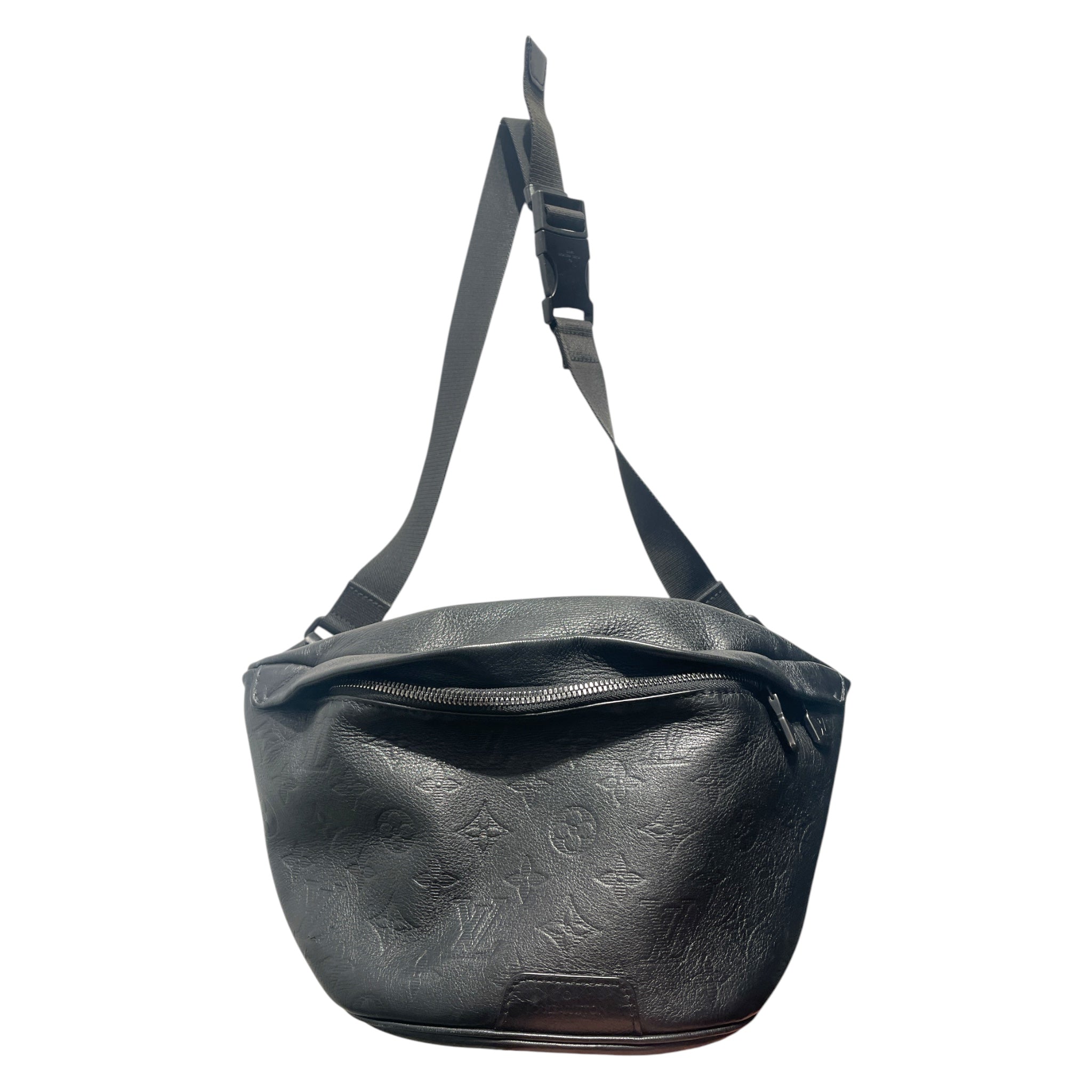 LOUIS VUITTON/Fanny Pack/Monogram/Leather/BLK/Embossed Monogram Bumbag view 1