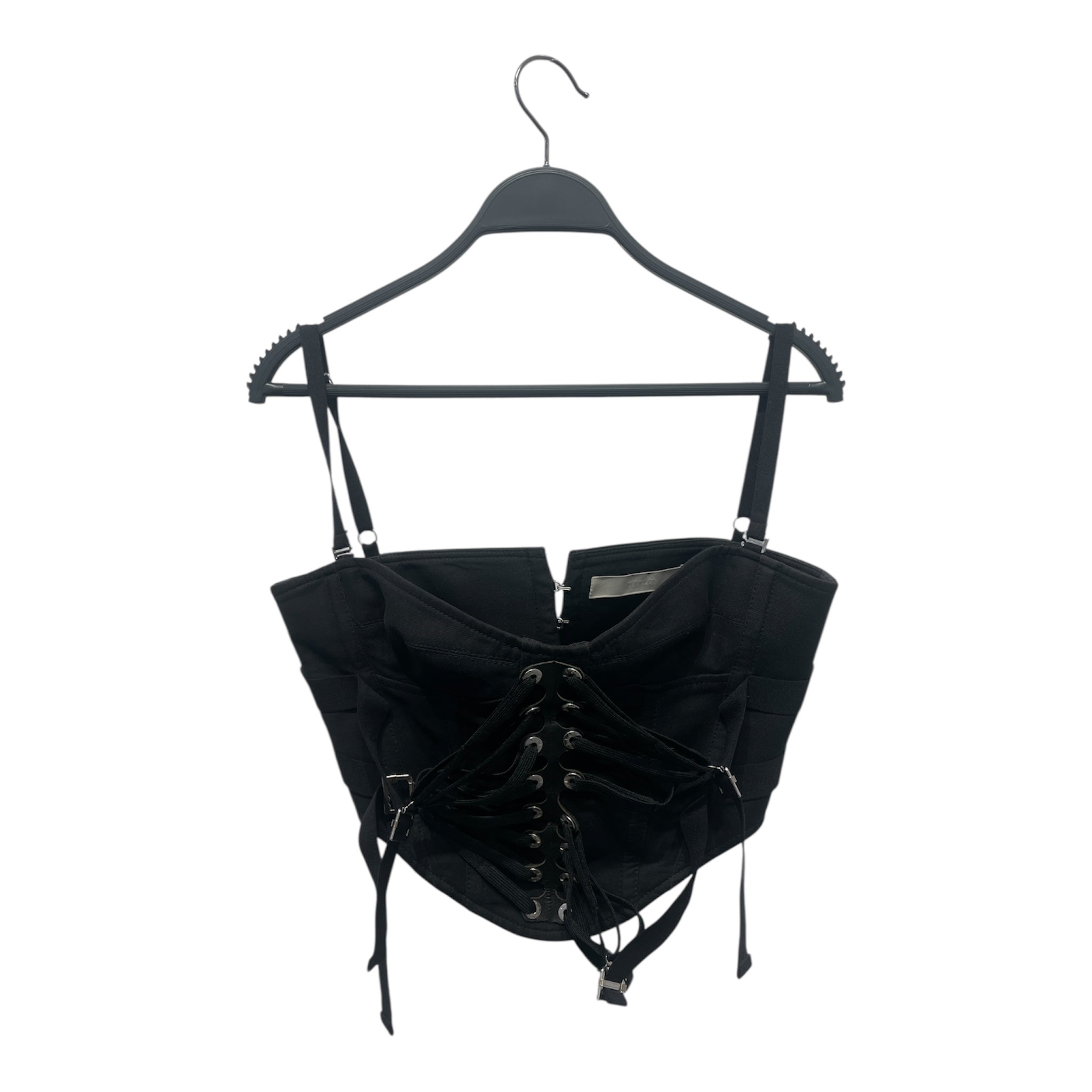 DION LEE/SL Blouse/6/Cotton/BLK/BONED CORSET view 1