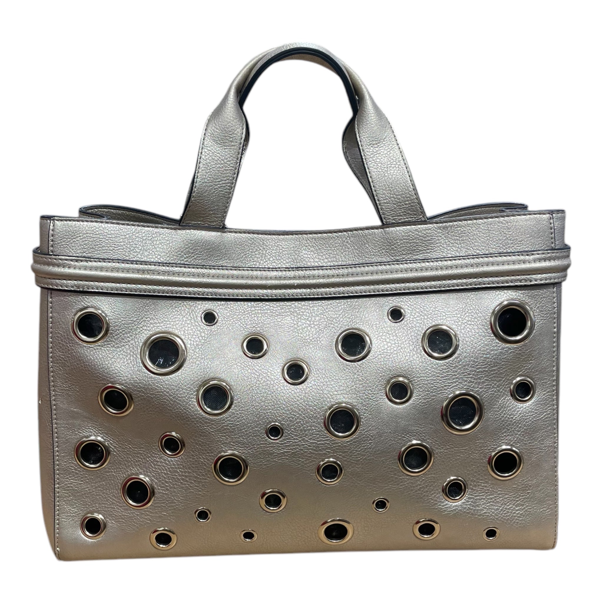 ARMANI JEANS/Hand Bag/Leather/CRM/eyelet bag view 2