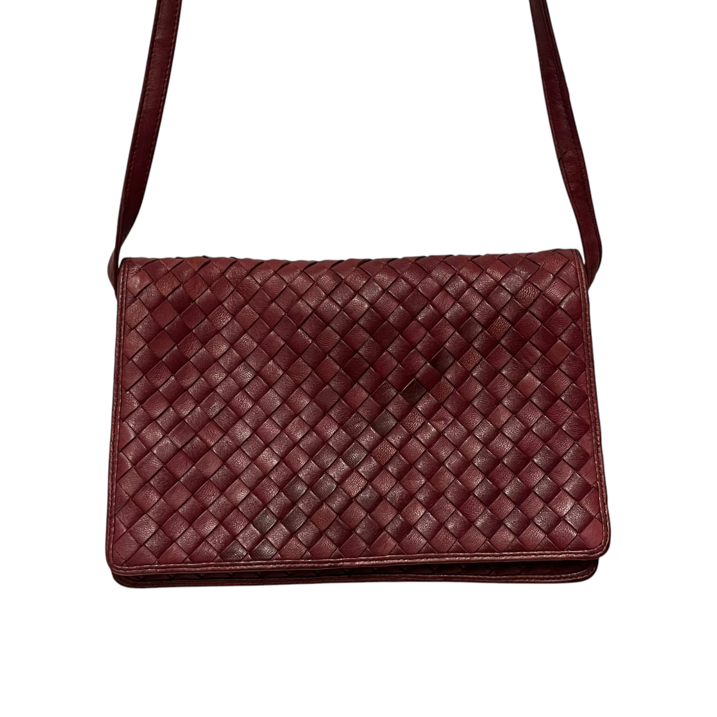 BOTTEGA VENETA/Cross Body Bag/Leather/BRD/bottage veneta red crossbody view 2