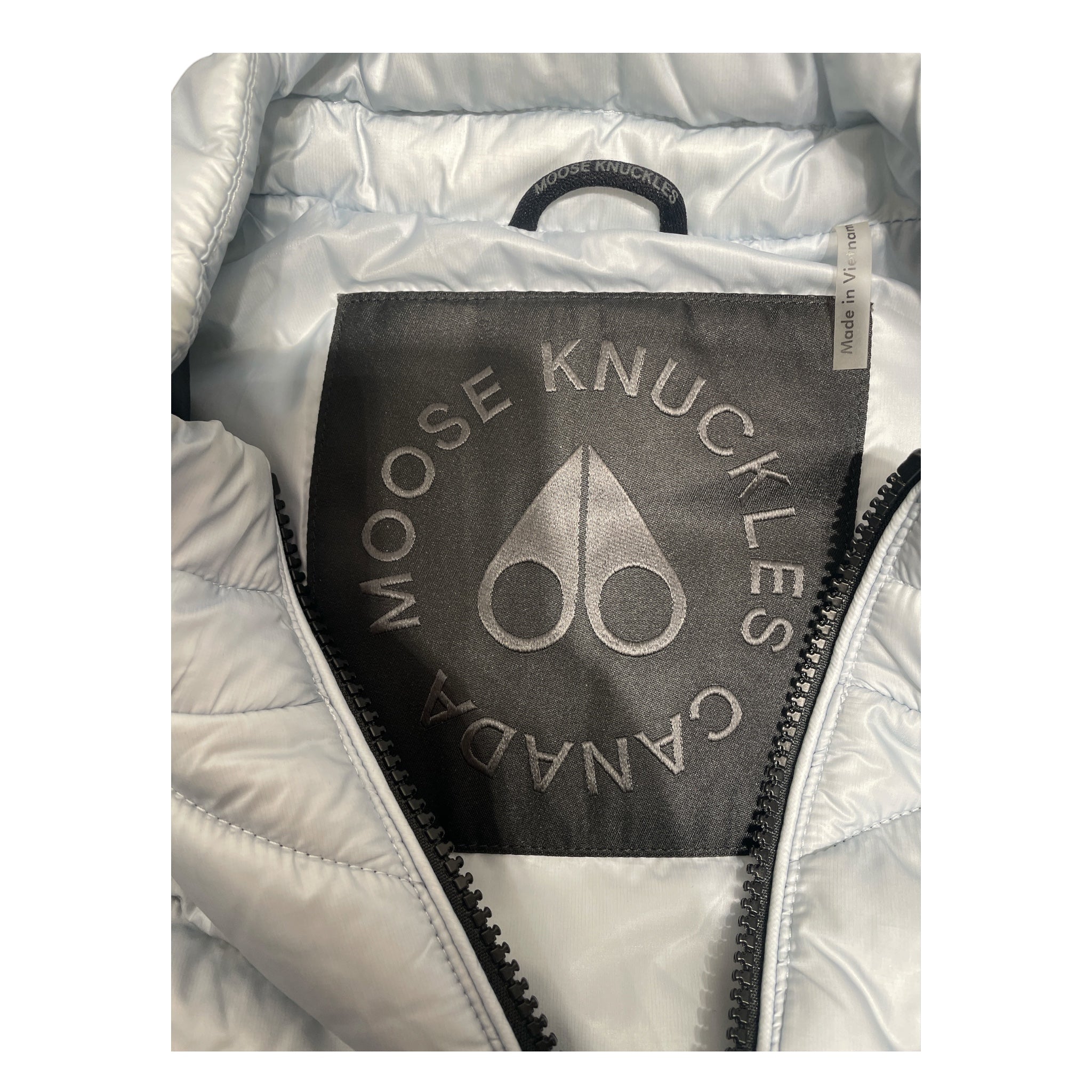 MOOSE KNUCKLES/Vest/L/Nylon/SLV/Silver Puffer Vest view 3