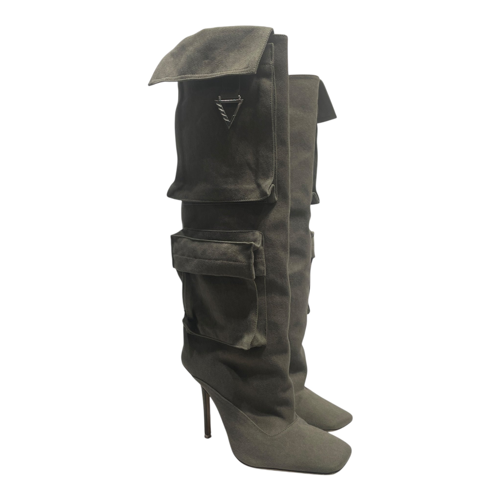 THE ATTICO/Shoes/US 7/Cotton/GRN/POCKETS view 1