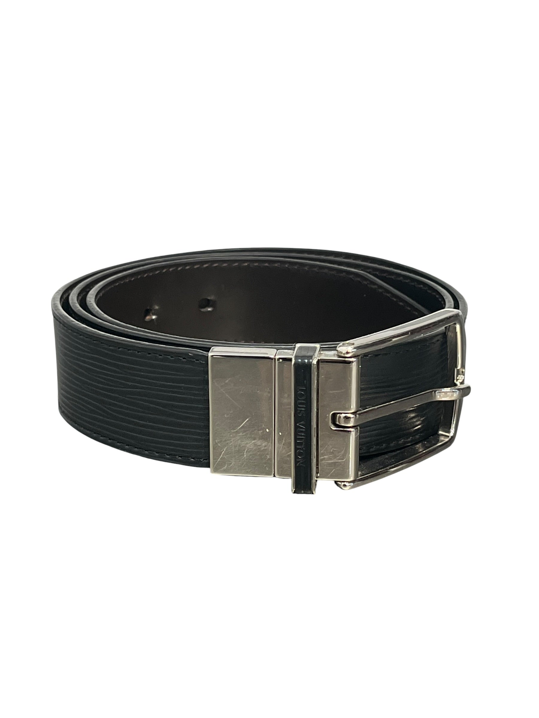 LOUIS VUITTON/Belt/Leather/BLK/REVERSIBLE EPI LEATHER BELT view 1