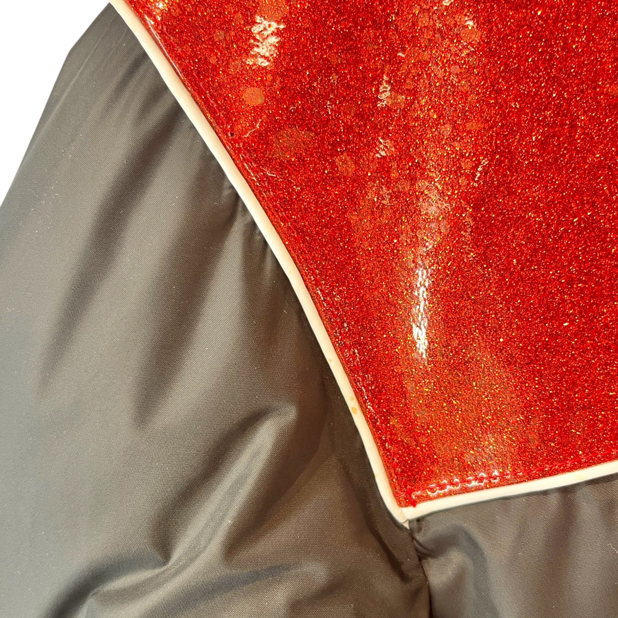 Supreme/Puffer Jkt/L/Nylon/BLK/No Collar/Glitter/F/W 22 ORANGE GLITTER YOKE view 5