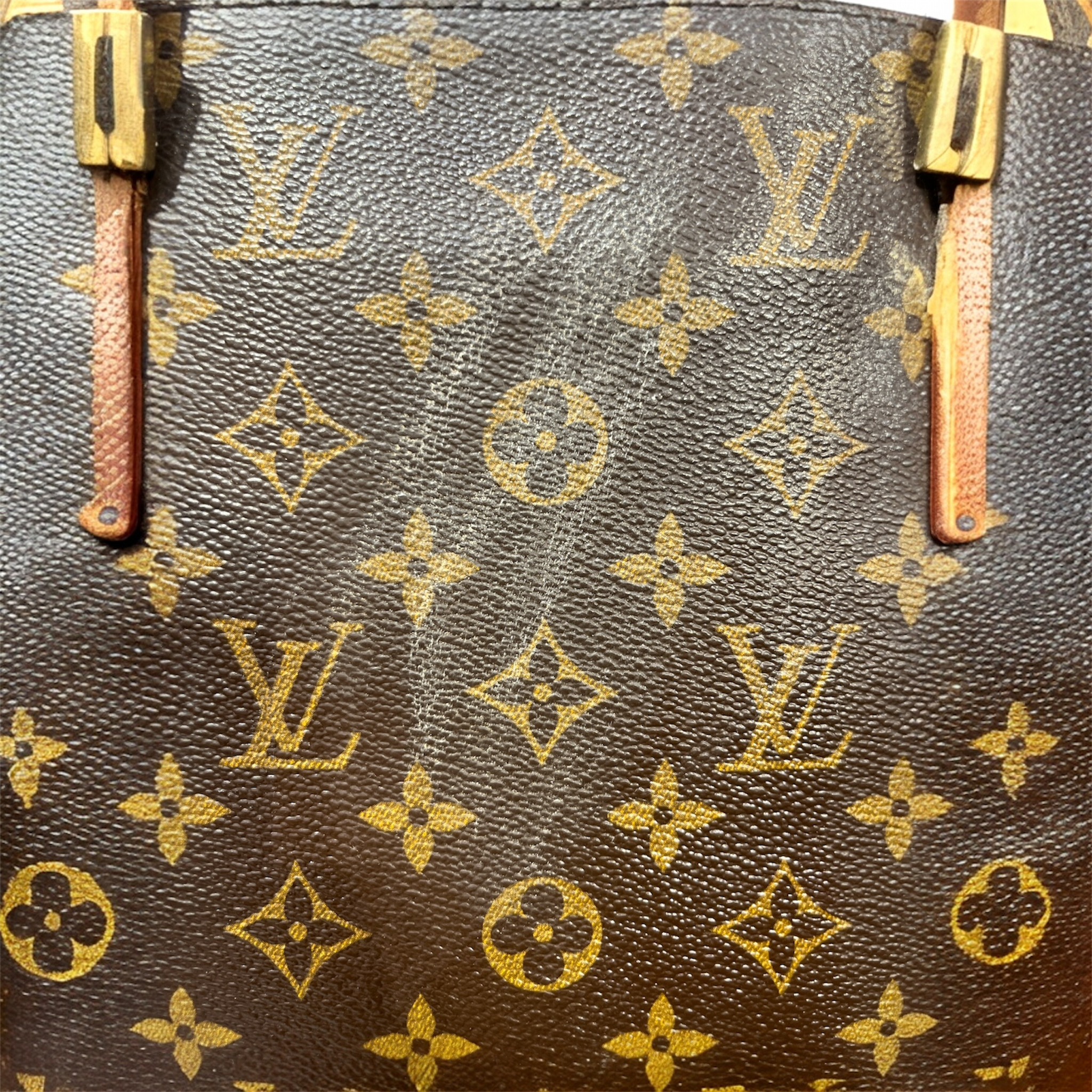 LOUIS VUITTON/Tote Bag/Monogram/Leather/BRW/CABAS MEZZO view 3