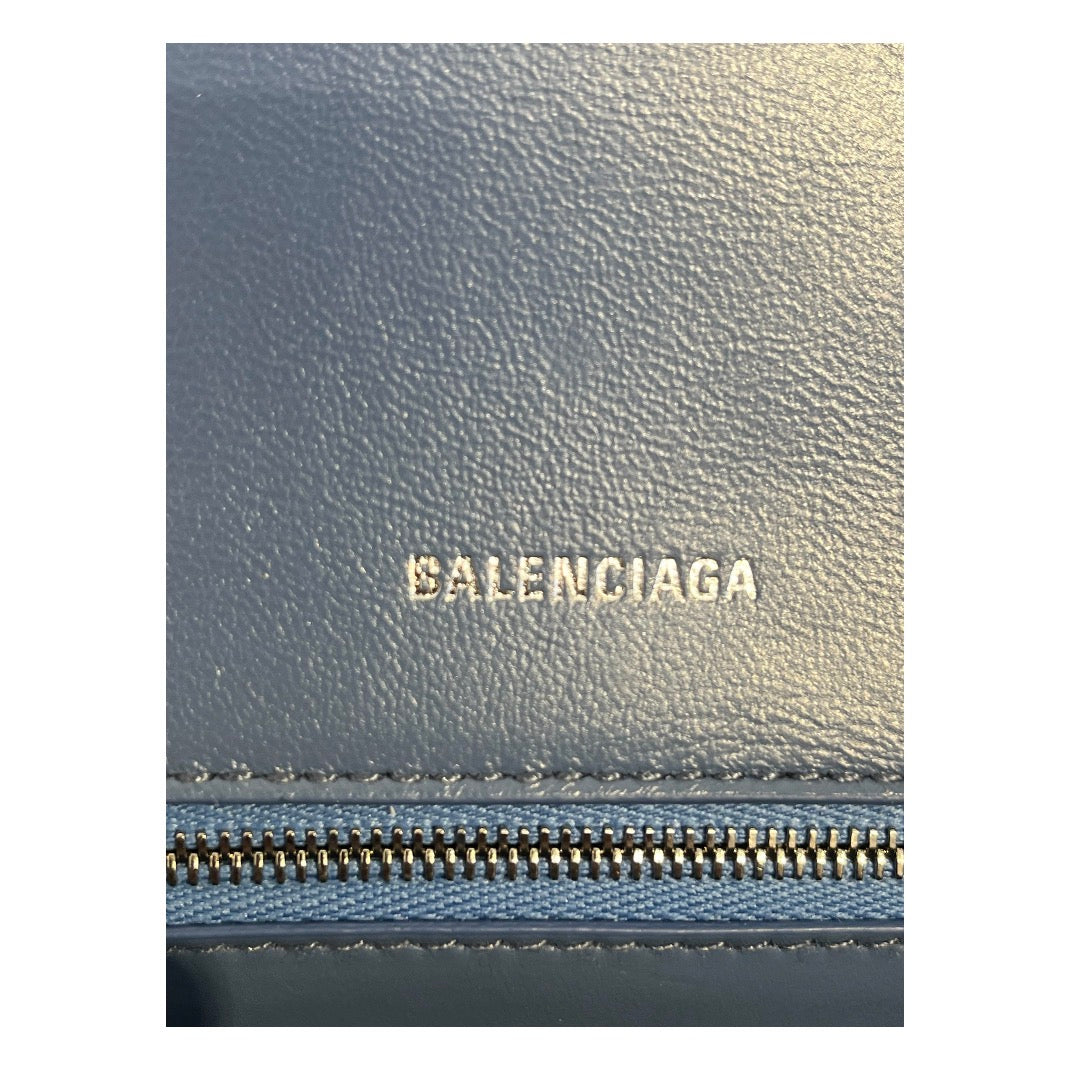 BALENCIAGA/Hand Bag/Monogram/Denim/IDG/HOURGLASS BLEACHED DENIM MINI view 5