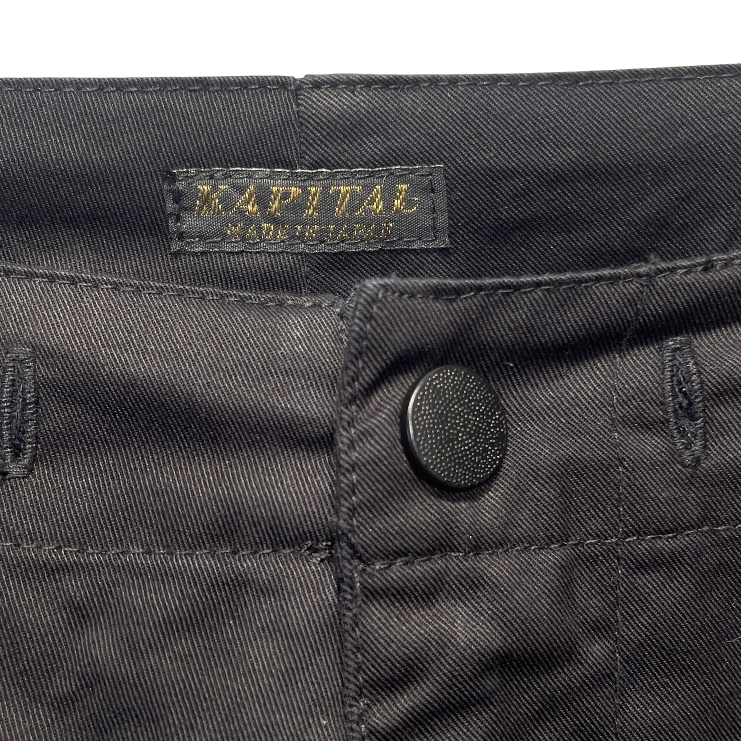 KAPITAL/Wide Leg Pants/3/Nylon/BLK/FARMY CARGO view 3