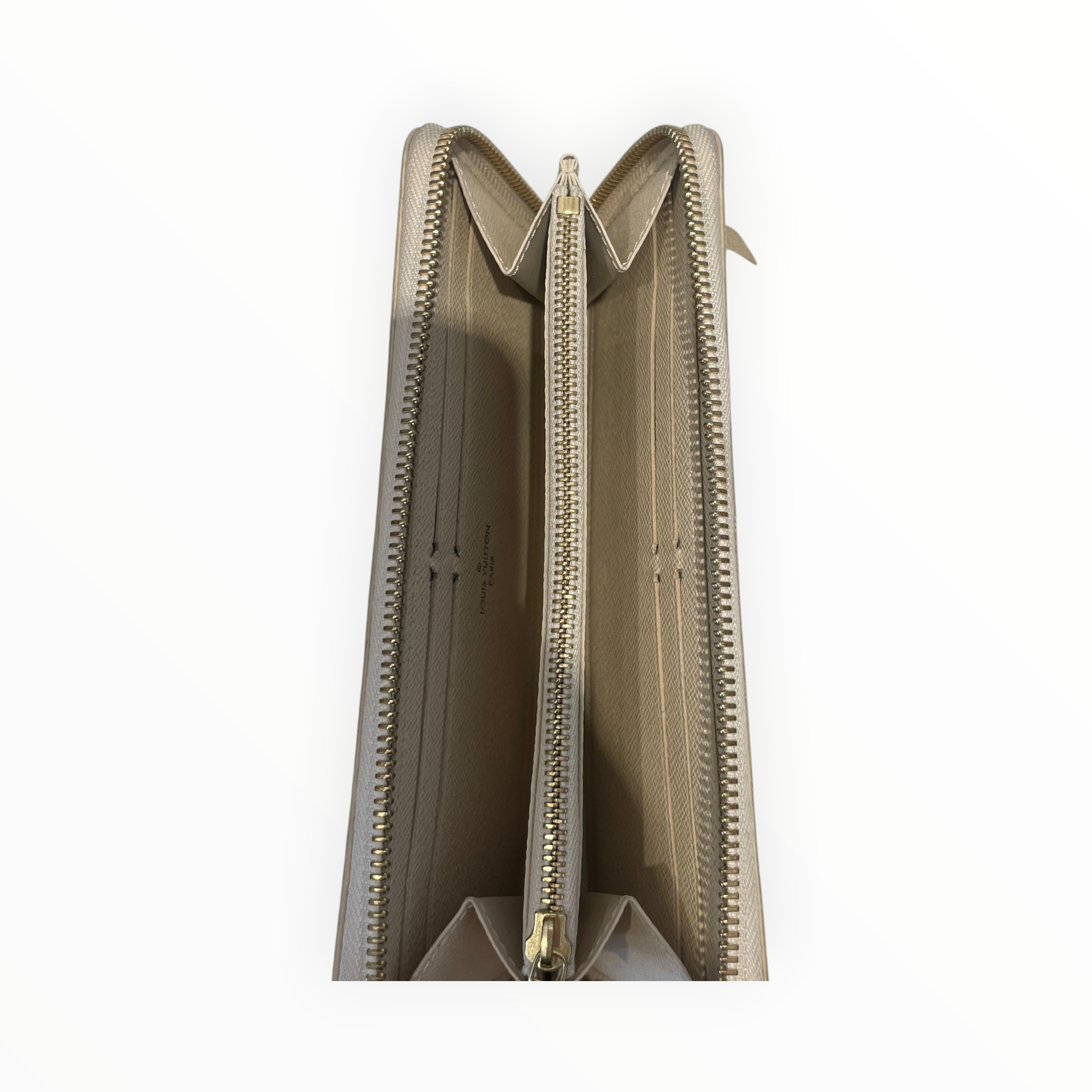 LOUIS VUITTON/Long Wallet/Leather/CRM/L's/LV Damier Azur Zippy view 5