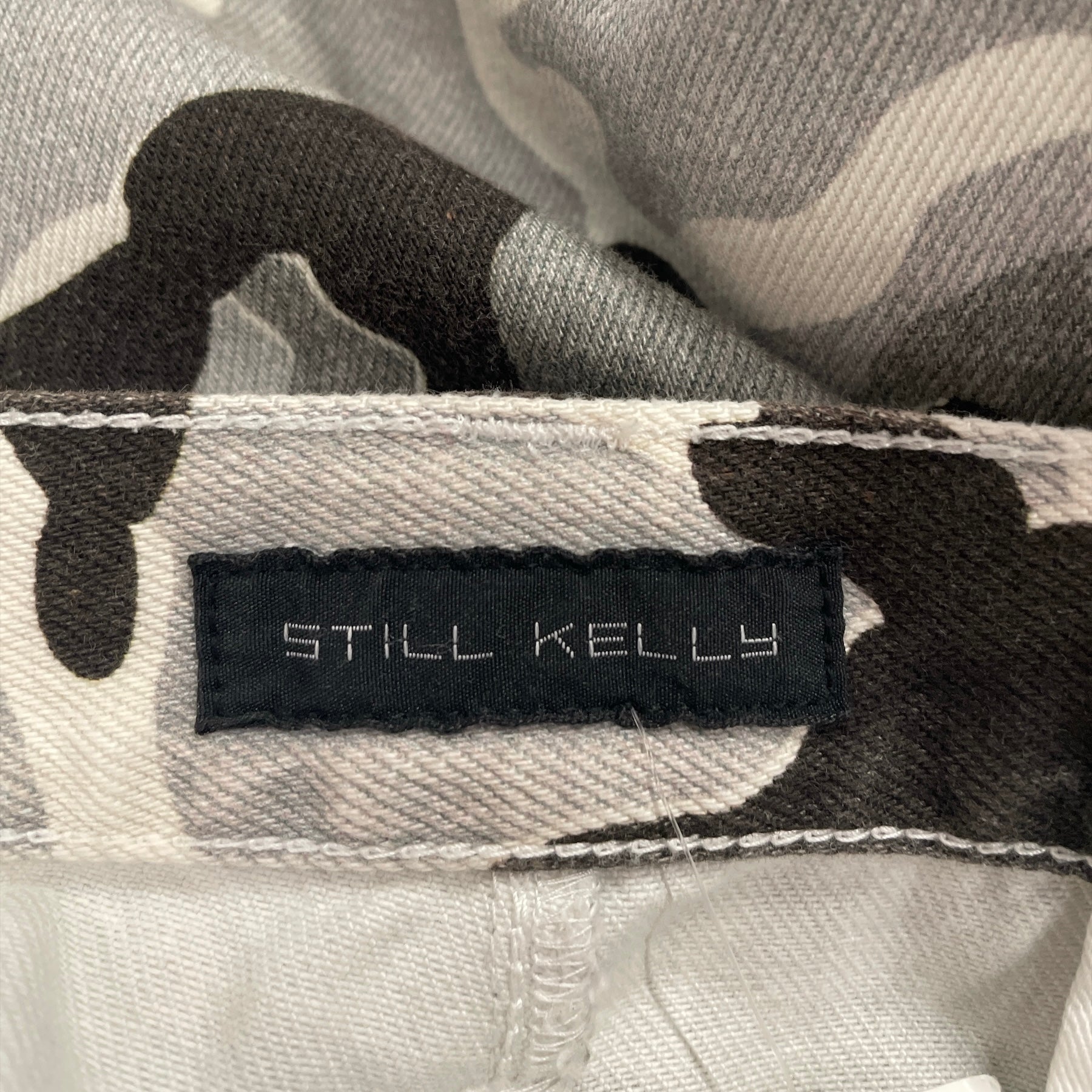 Still Kelly/Straight Pants/38/Cotton/WHT/Camouflage/CA66543 view 3