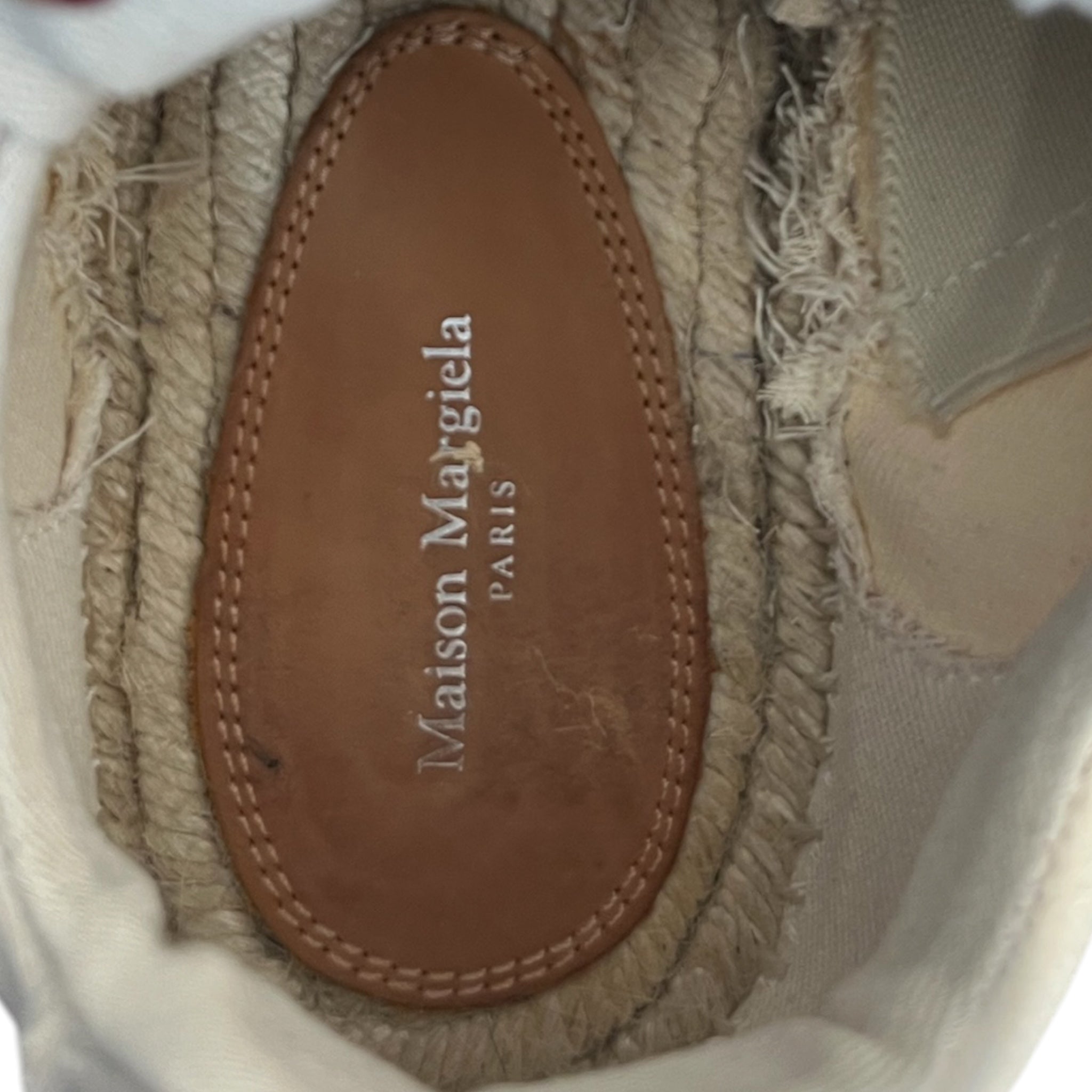 Maison Margiela/Low-Sneakers/US 8.5/Cotton/WHT/REPLICA ESPADRILLE view 3