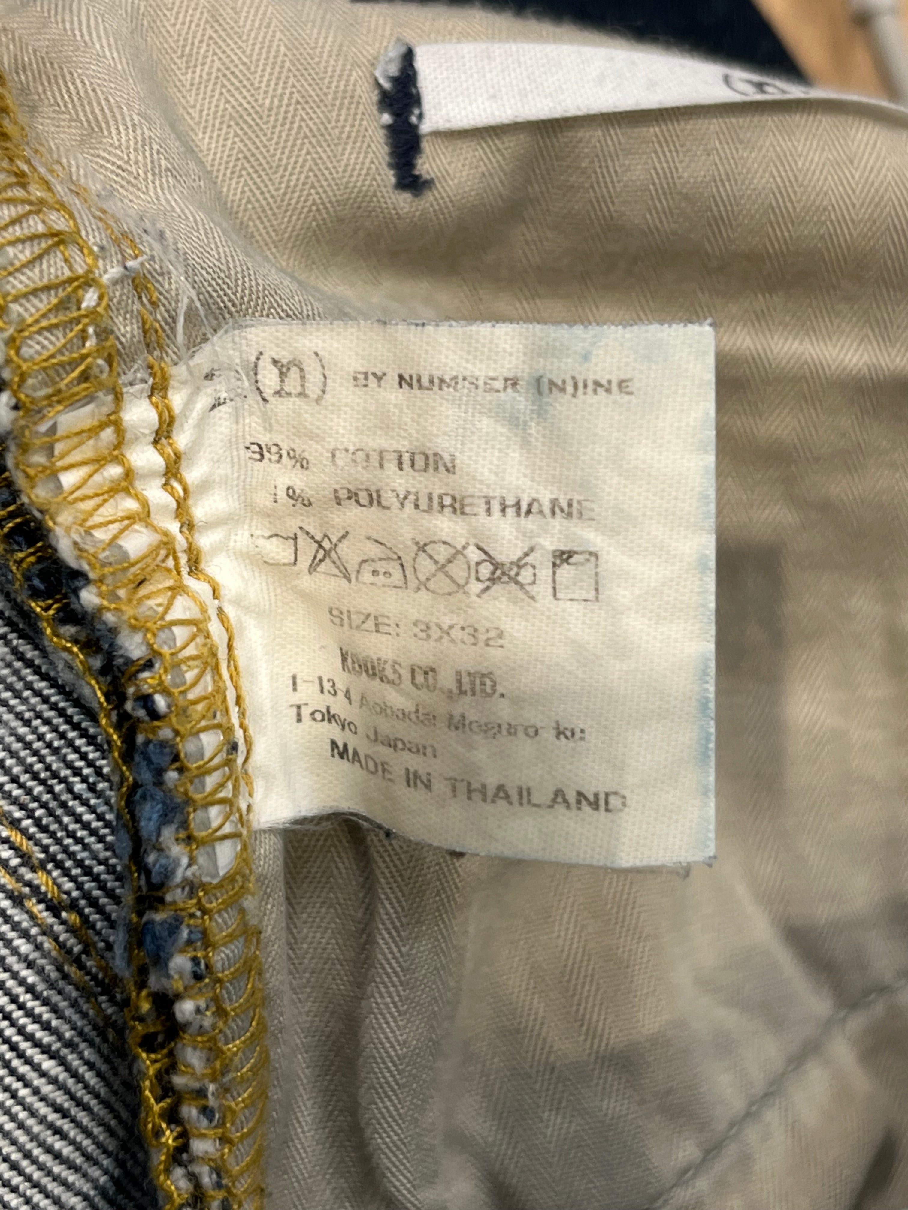 NUMBER (N)INE/Pants/32/Cotton/NVY/DEEP WASHED CAPRIS/MUSIC WAIST view 4