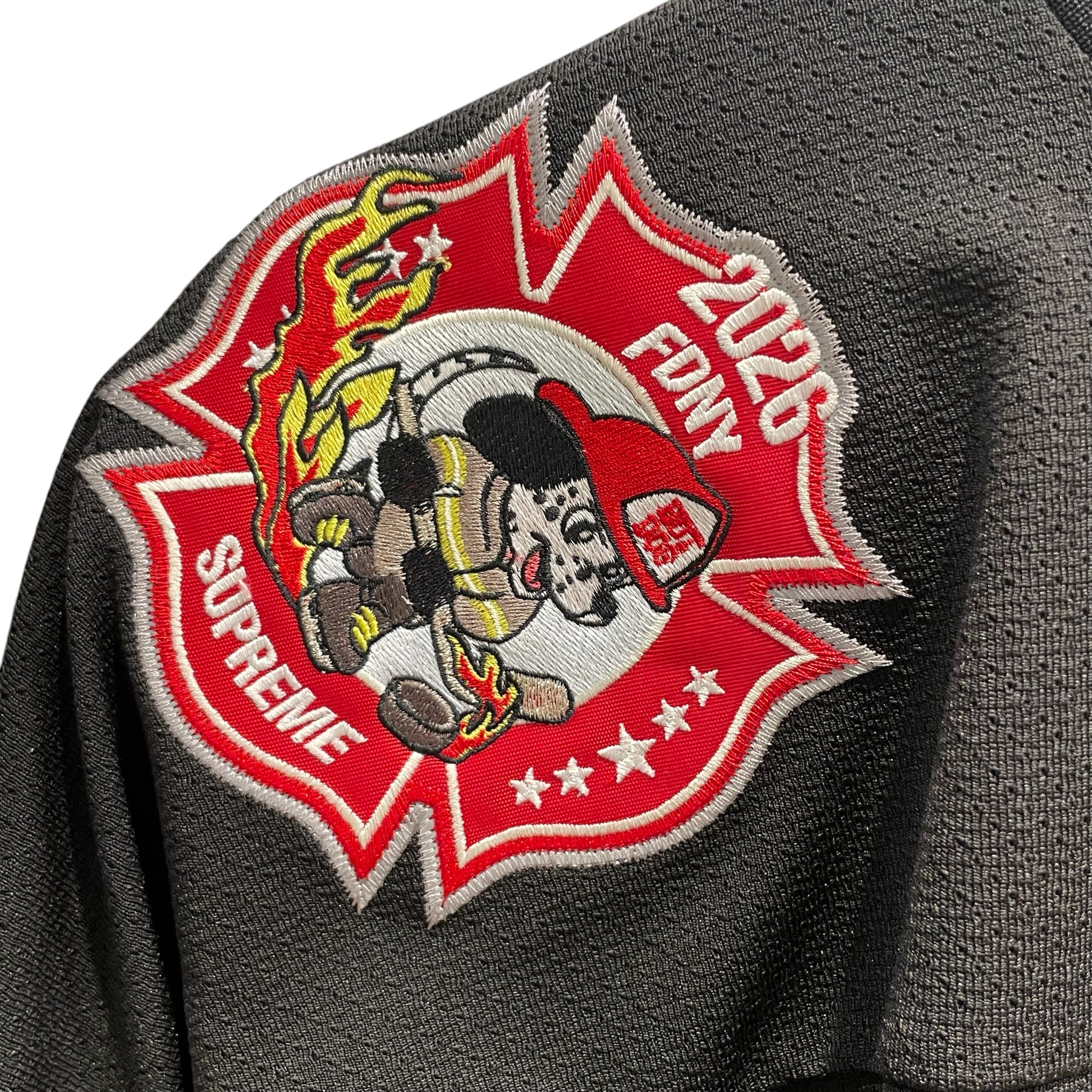 Supreme/Heavy Sweater/L/All Over Print/Polyester/BLK/Oversize/FDBNY HOCKEY JERSEY view 3