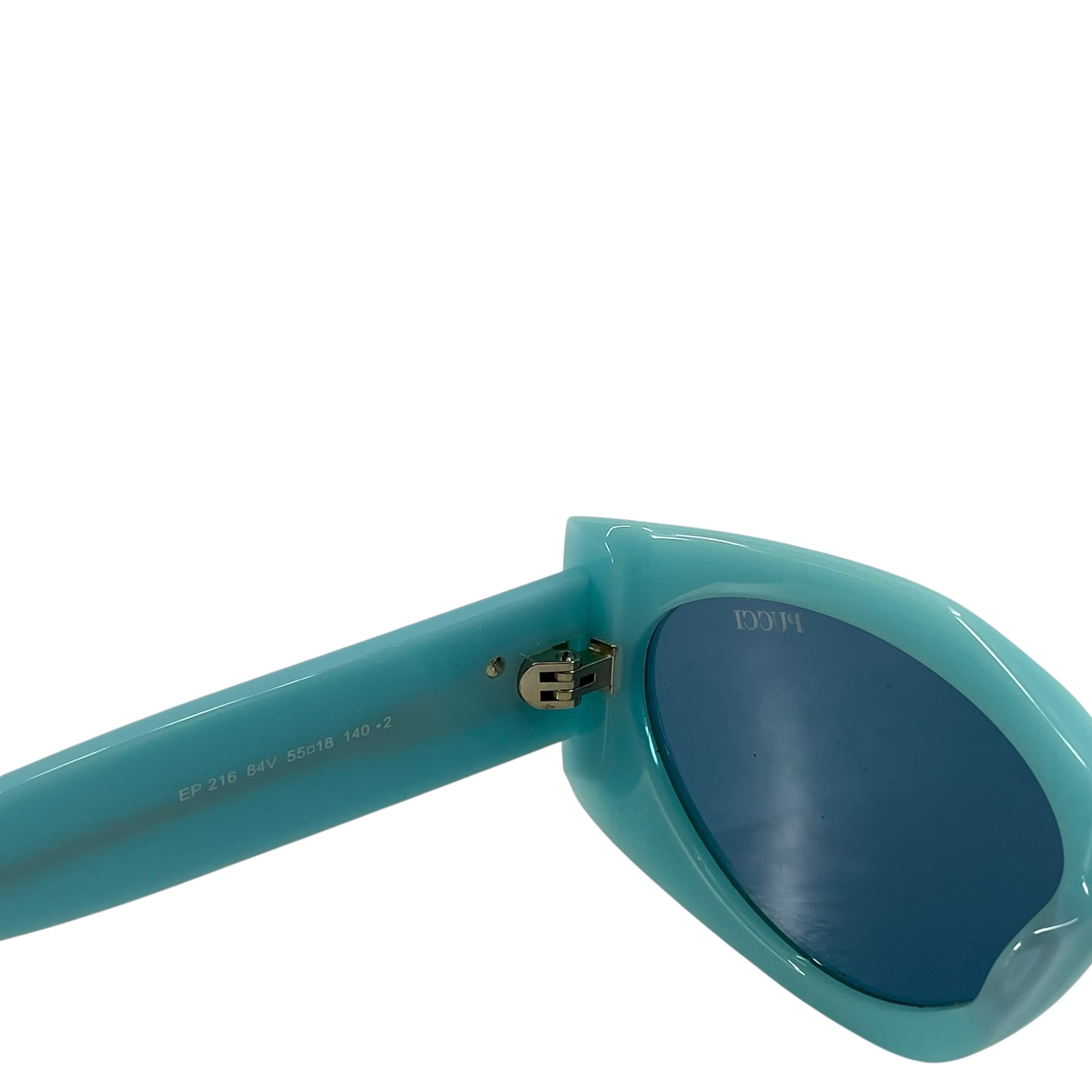 EMILIO PUCCI/Sunglasses/Plastic/BLU/Oval/TURQUOISE FISH ON ARMS view 6