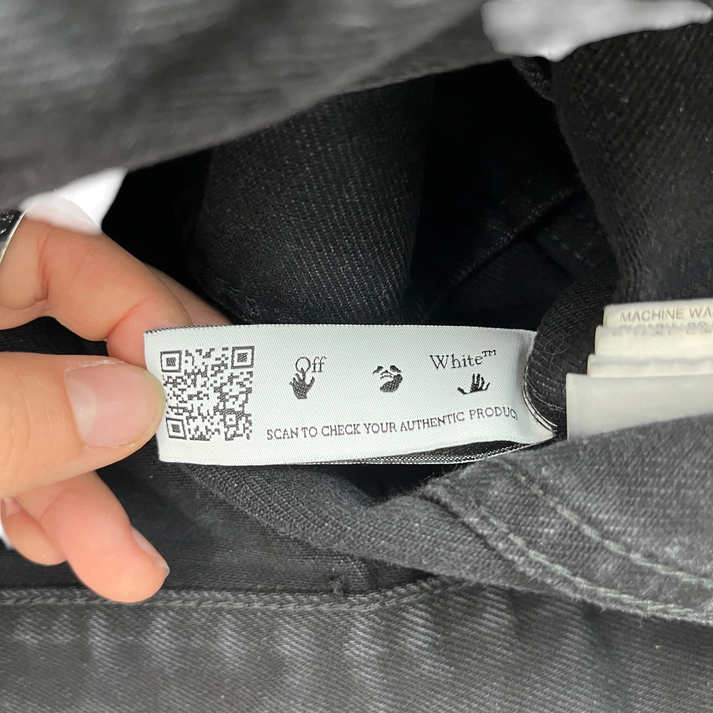 OFF-WHITE/Denim Jkt/M/Denim/BLK/Graphic/PERMANENT view 4