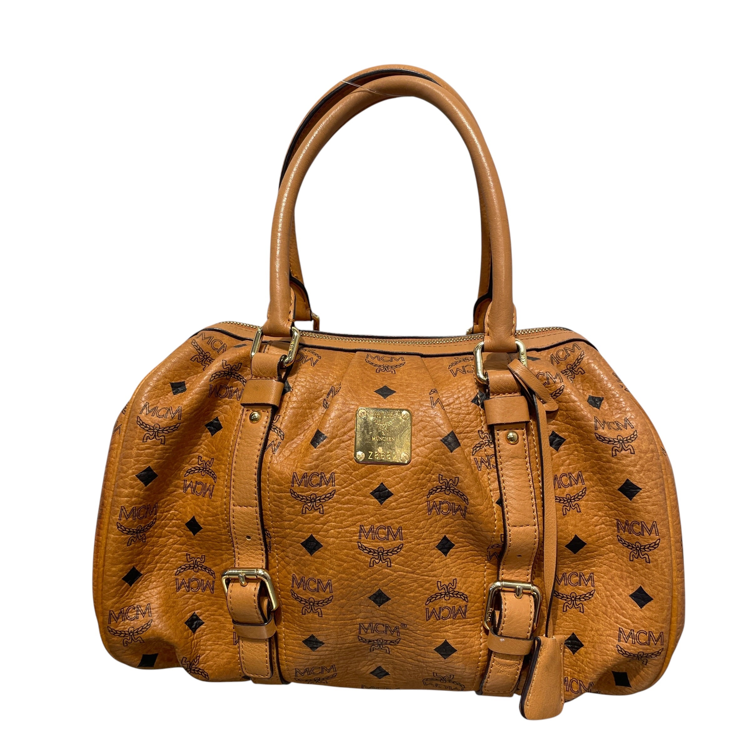 MCM/Luggage/Monogram/Cotton/BRW/Mongram Luggage view 1
