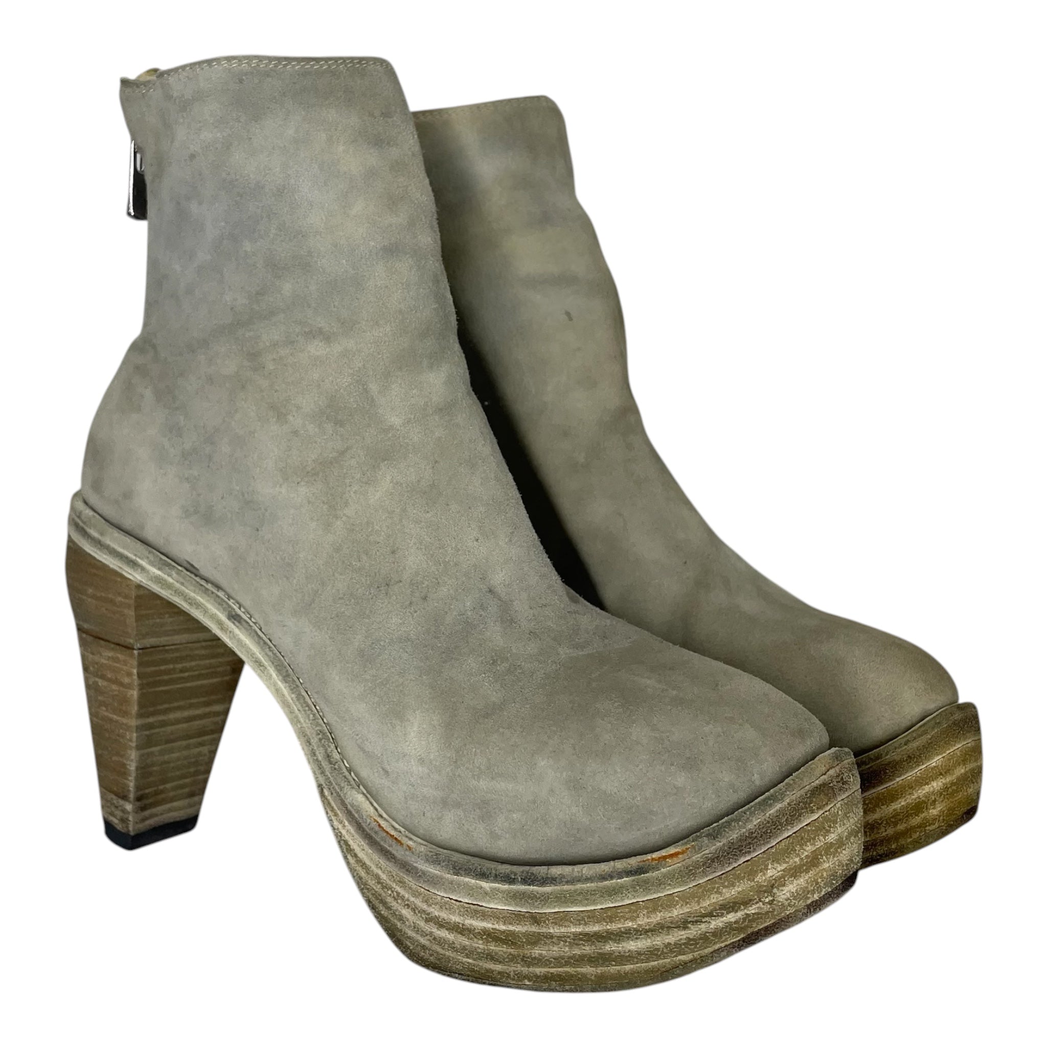 GUIDI/Booties/EU 39/Suede/WHT/PLATFORM HEELED view 1