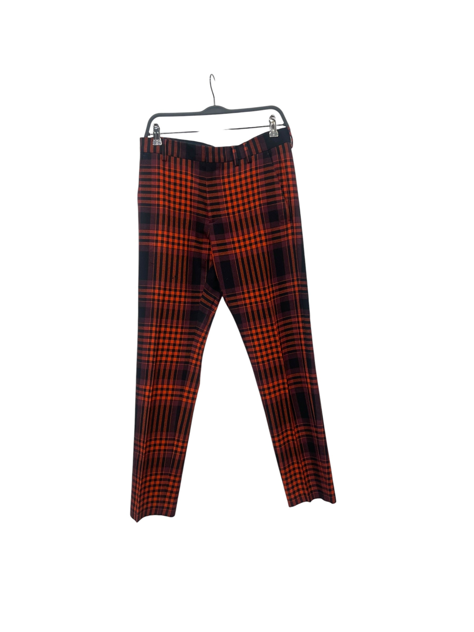 ANGLOMANIA/Pants/46/Wool/ORN/Plaid/orange black purple plaid pant view 1