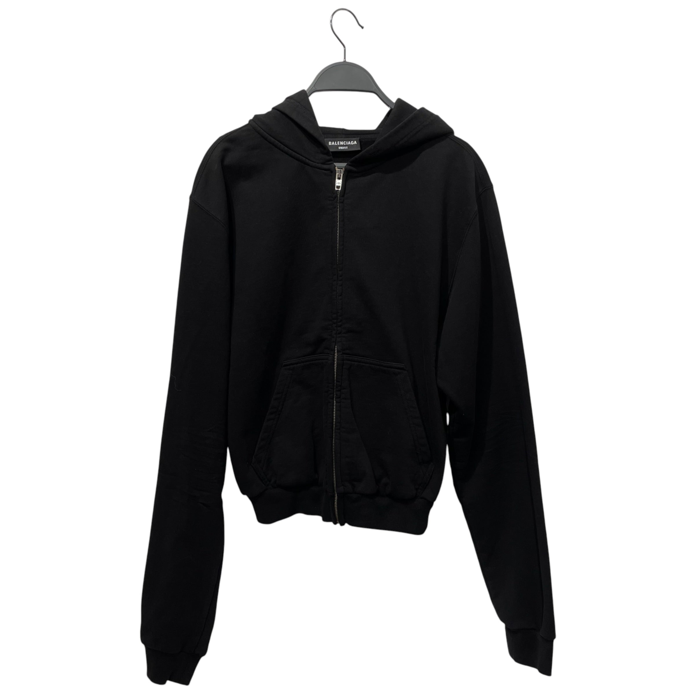 BALENCIAGA/Zip Up Hoodie/XXS/Cotton/BLK/2021TINY ZIP UP view 1