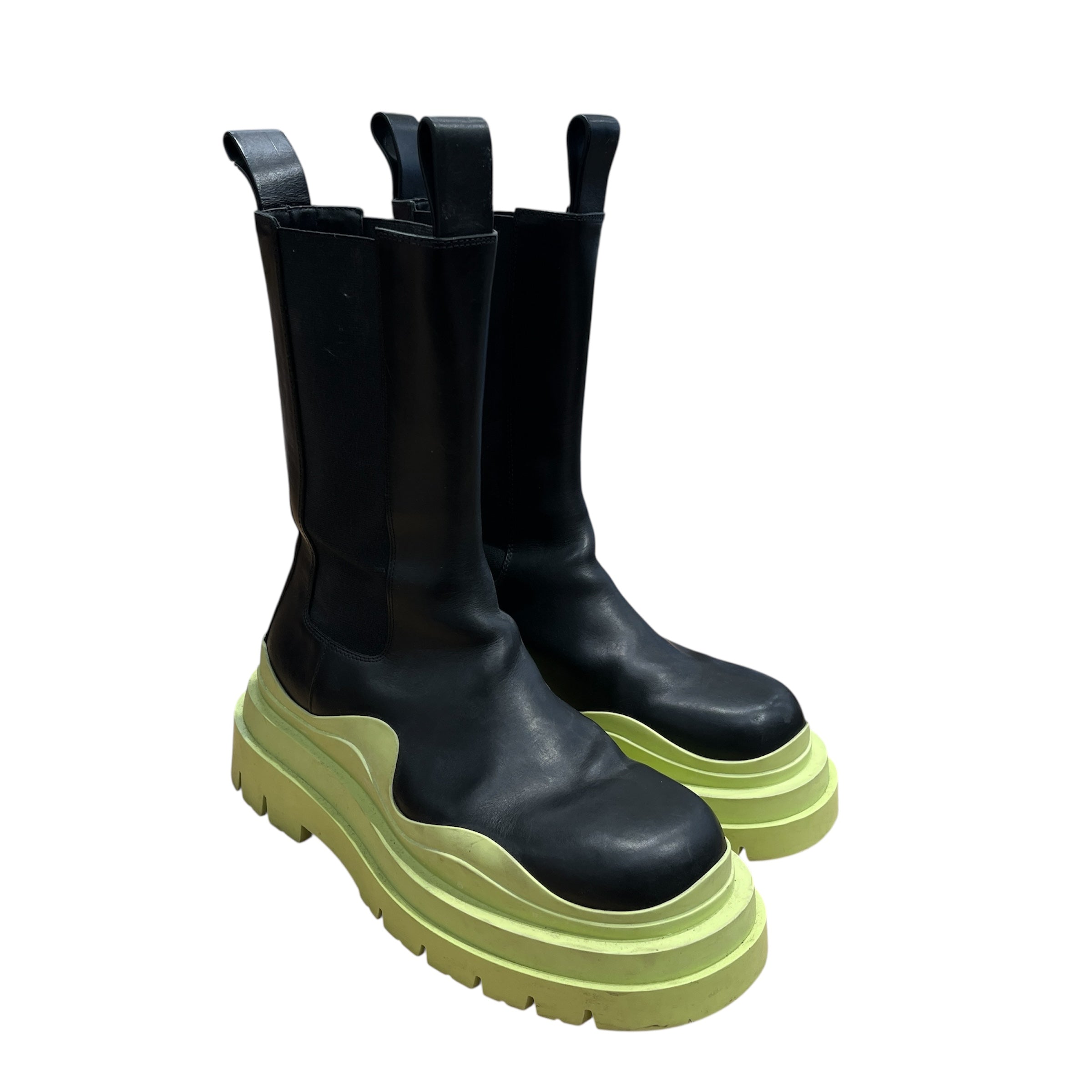 BOTTEGA VENETA/Boots/EU 37.5/Leather/BLK/TIRE view 1