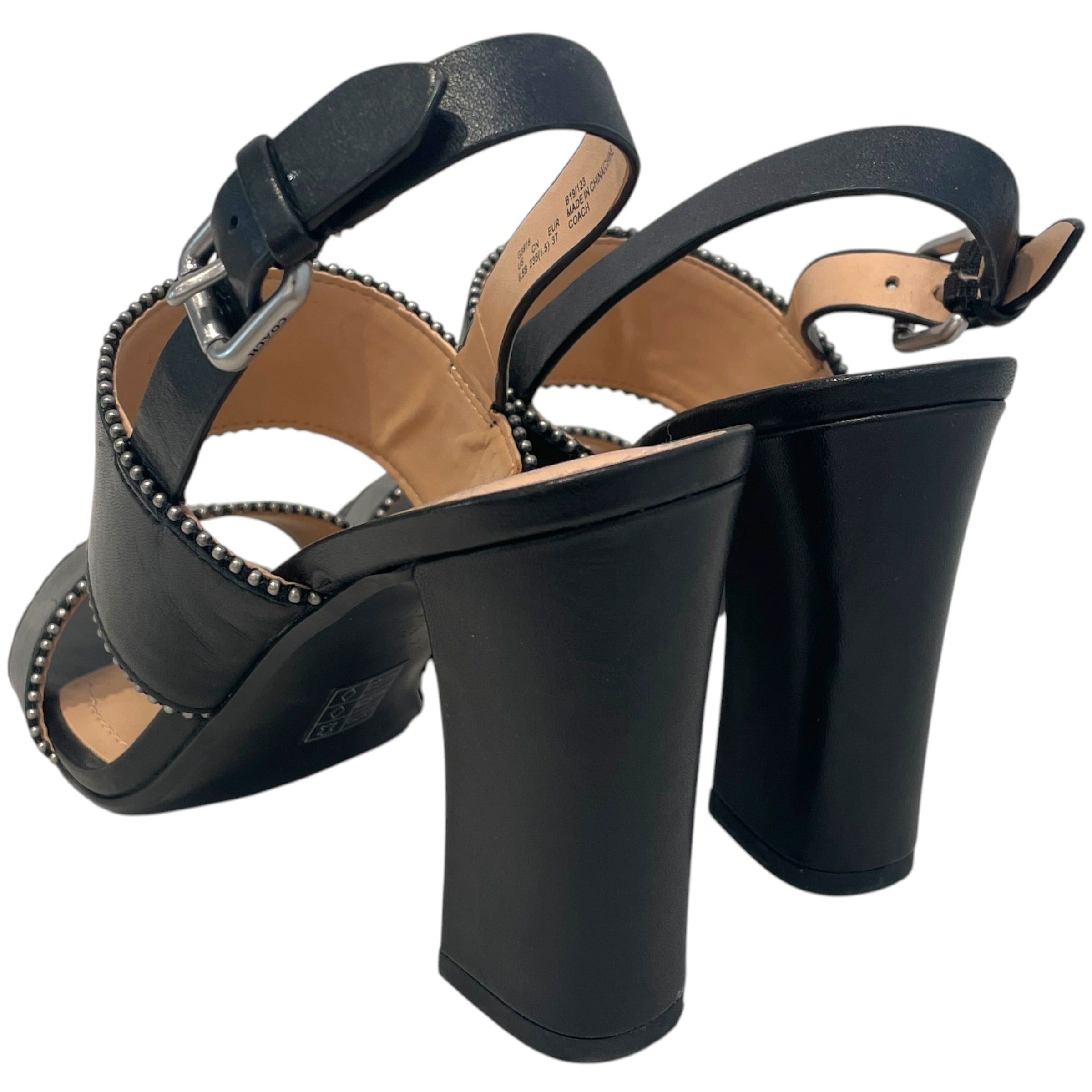 COACH/Heels/US 6.5/Leather/BLK/Rylie beadchain dress heels view 2
