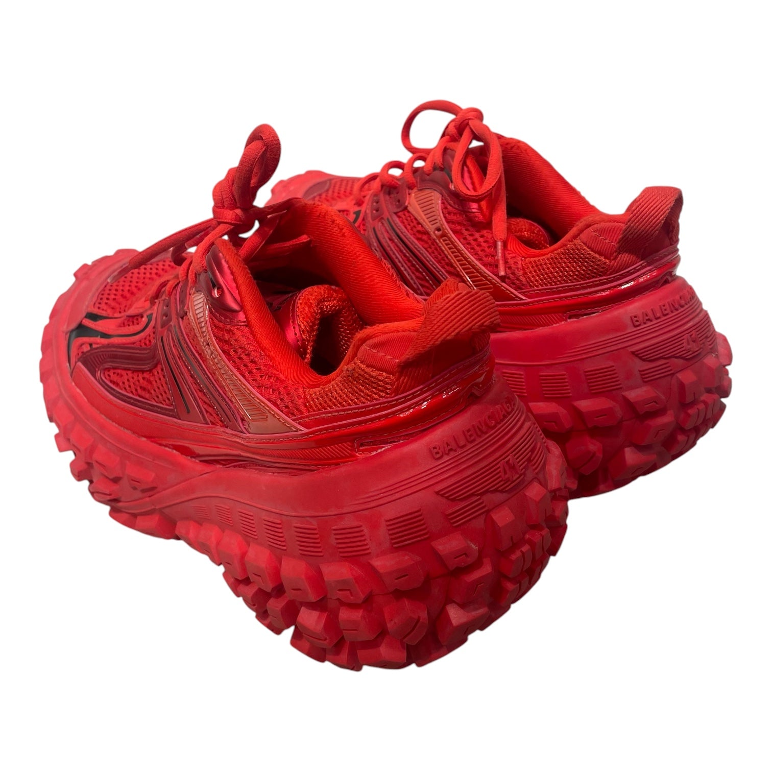 BALENCIAGA/Low-Sneakers/US 8/Cotton/RED/Defender view 2