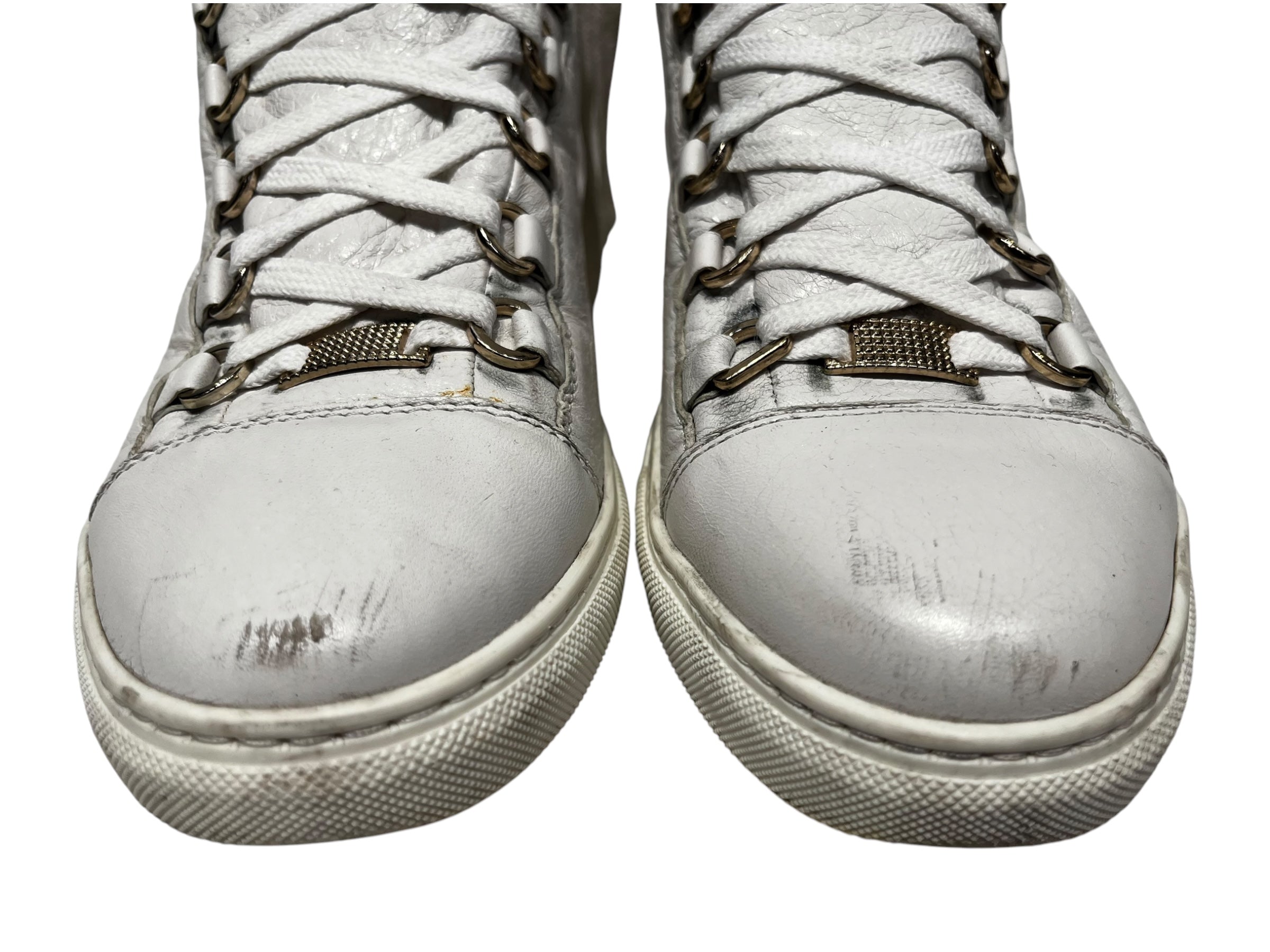 BALENCIAGA/Hi-Sneakers/EU 40/Leather/WHT/Arena High Top view 5