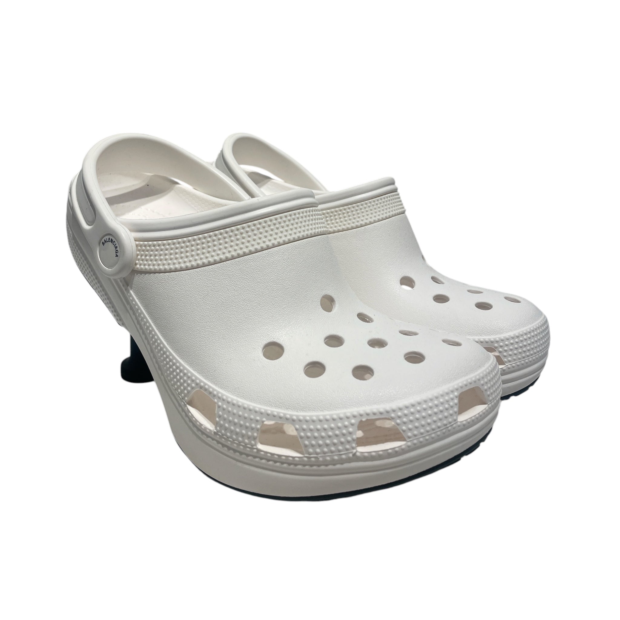 BALENCIAGA/Heels/EU 38/WHT/CROC HEEL view 1
