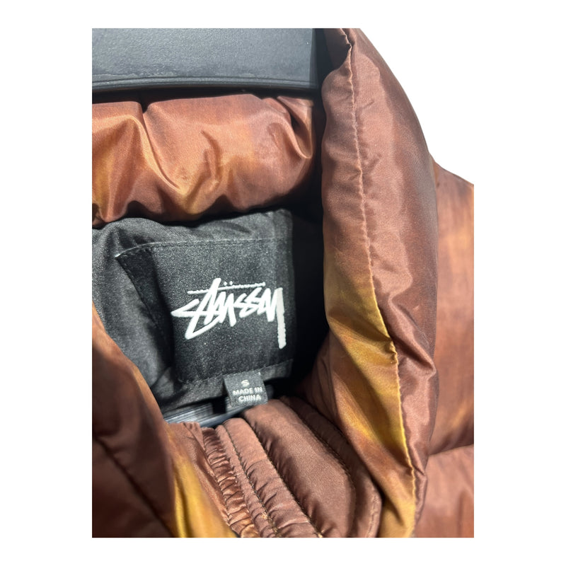 STUSSY/Puffer Jkt/S/Nylon/BRD/All Over Print/