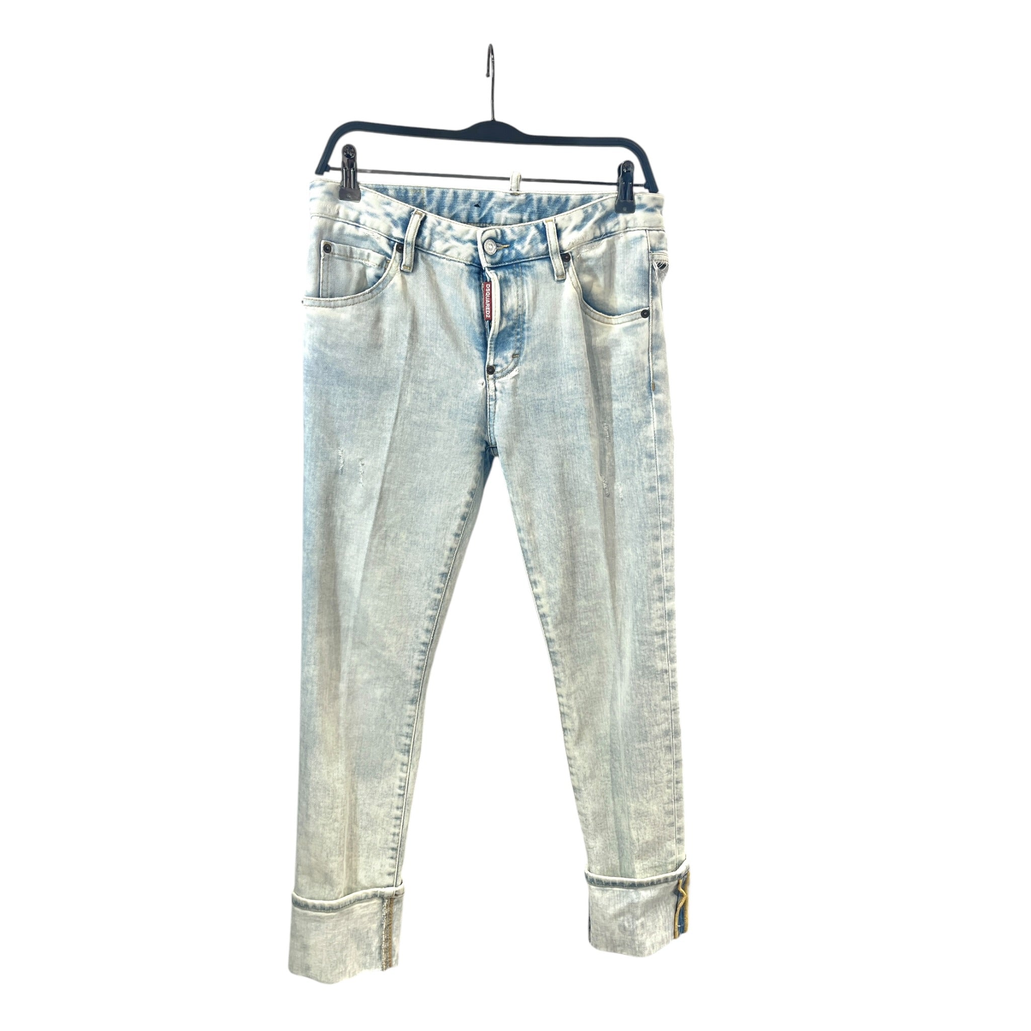 DSQUARED2/Cropped Pants/M/Graphic/Denim/BLU/ view 1