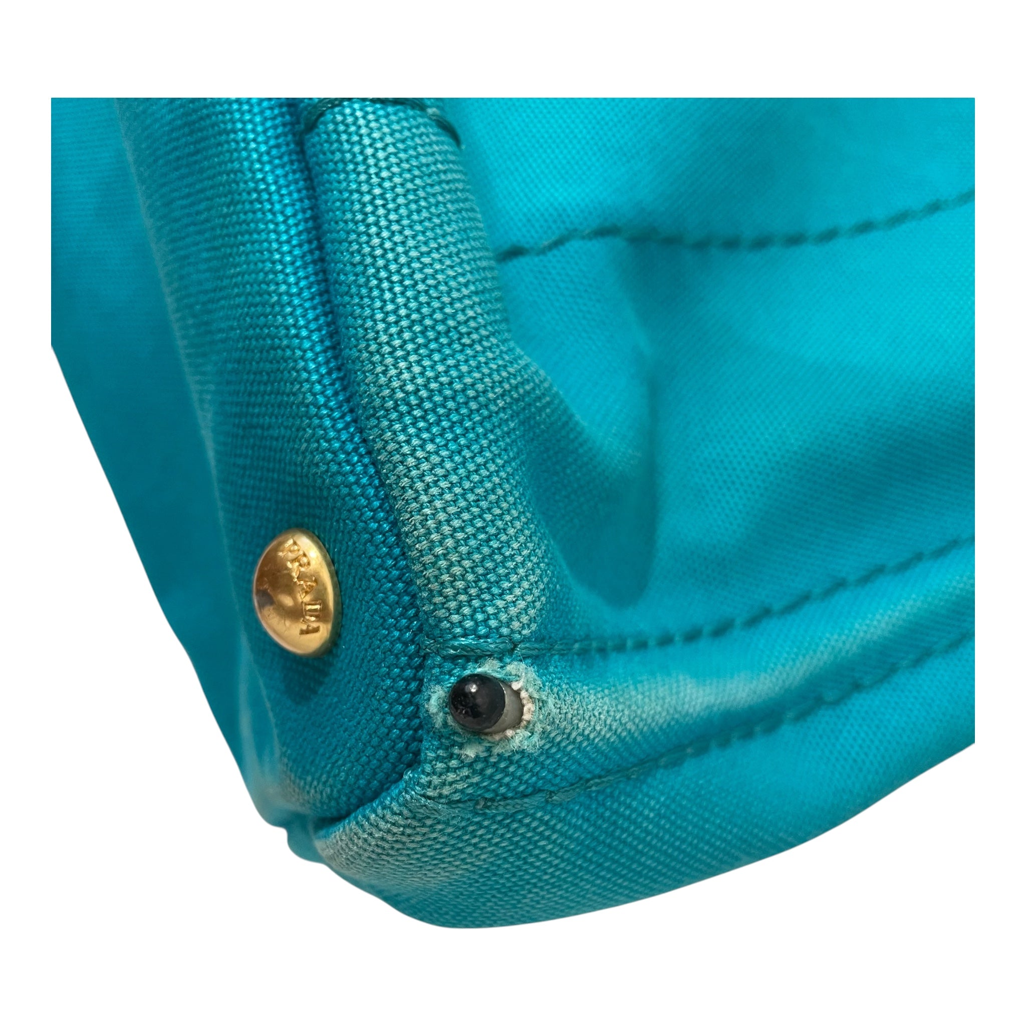 PRADA/Hand Bag/Cotton/BLU/CAVAS SML CANAPA view 8