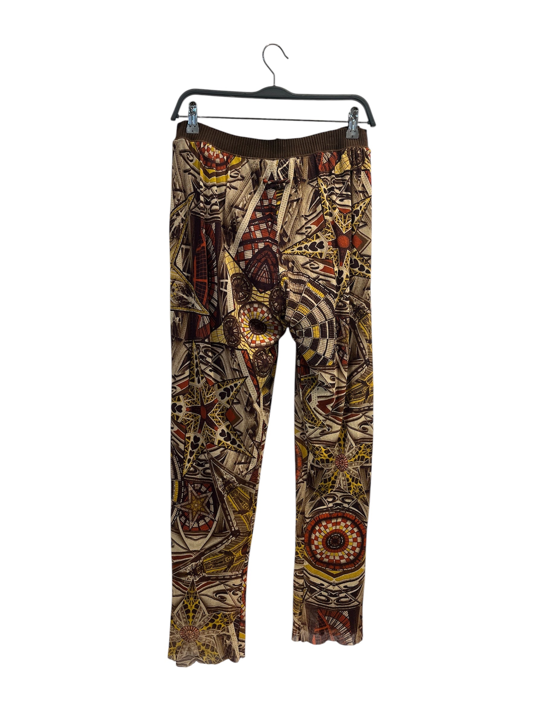Jean Paul Gaultier/Straight Pants/XL/All Over Print/Polyester/BRW/STAR OVERLAY WITH HEART view 2