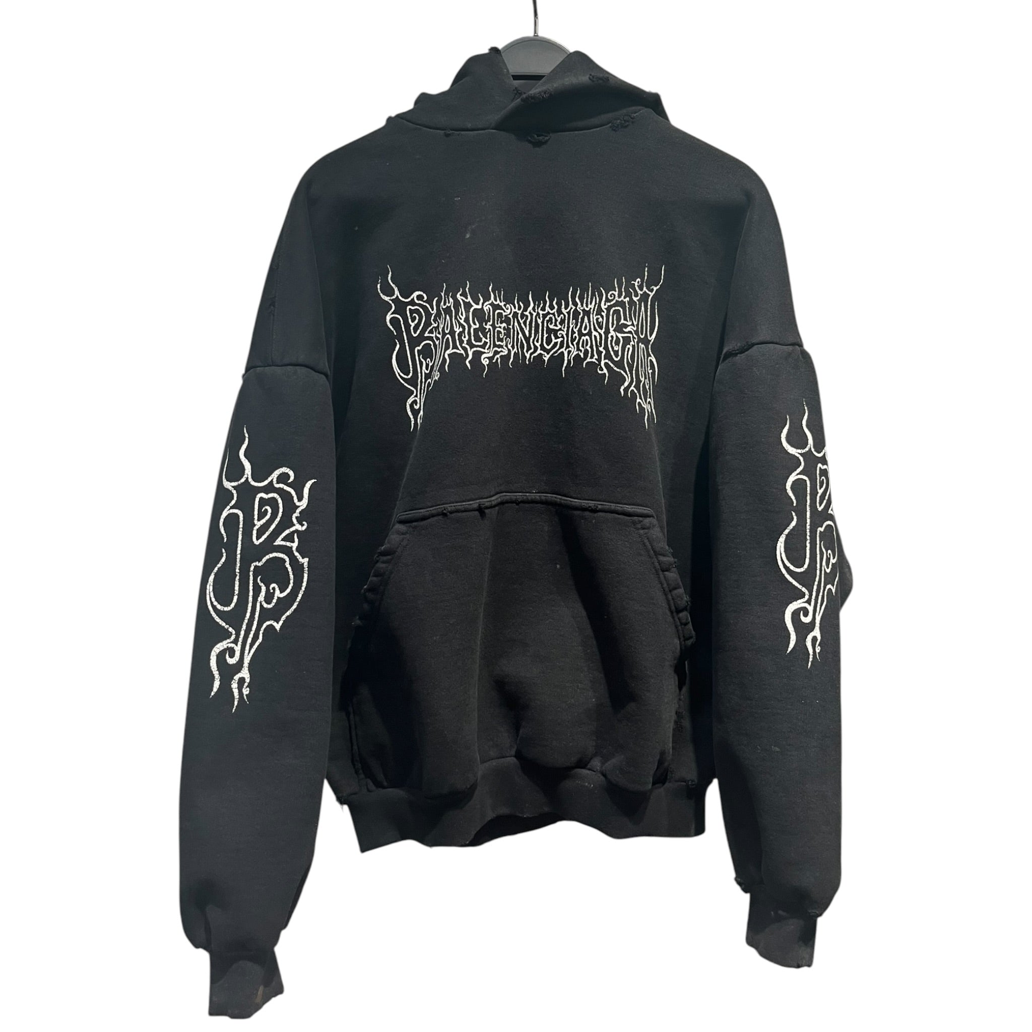 BALENCIAGA/Hoodie/L/Cotton/BLK/Oversize/Darkwave 2023 view 1