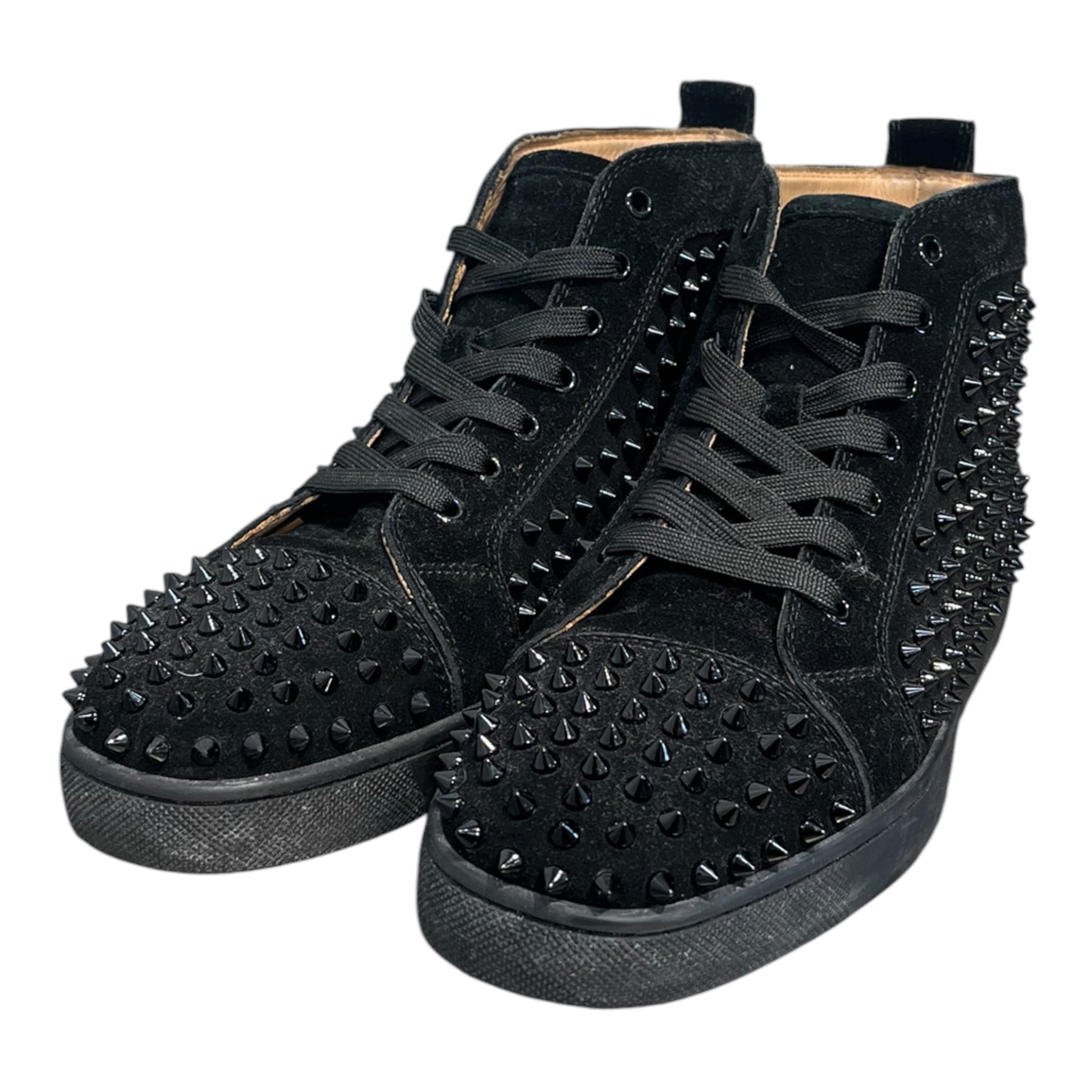 Christian Louboutin/Hi-Sneakers/BLK/spike view 1