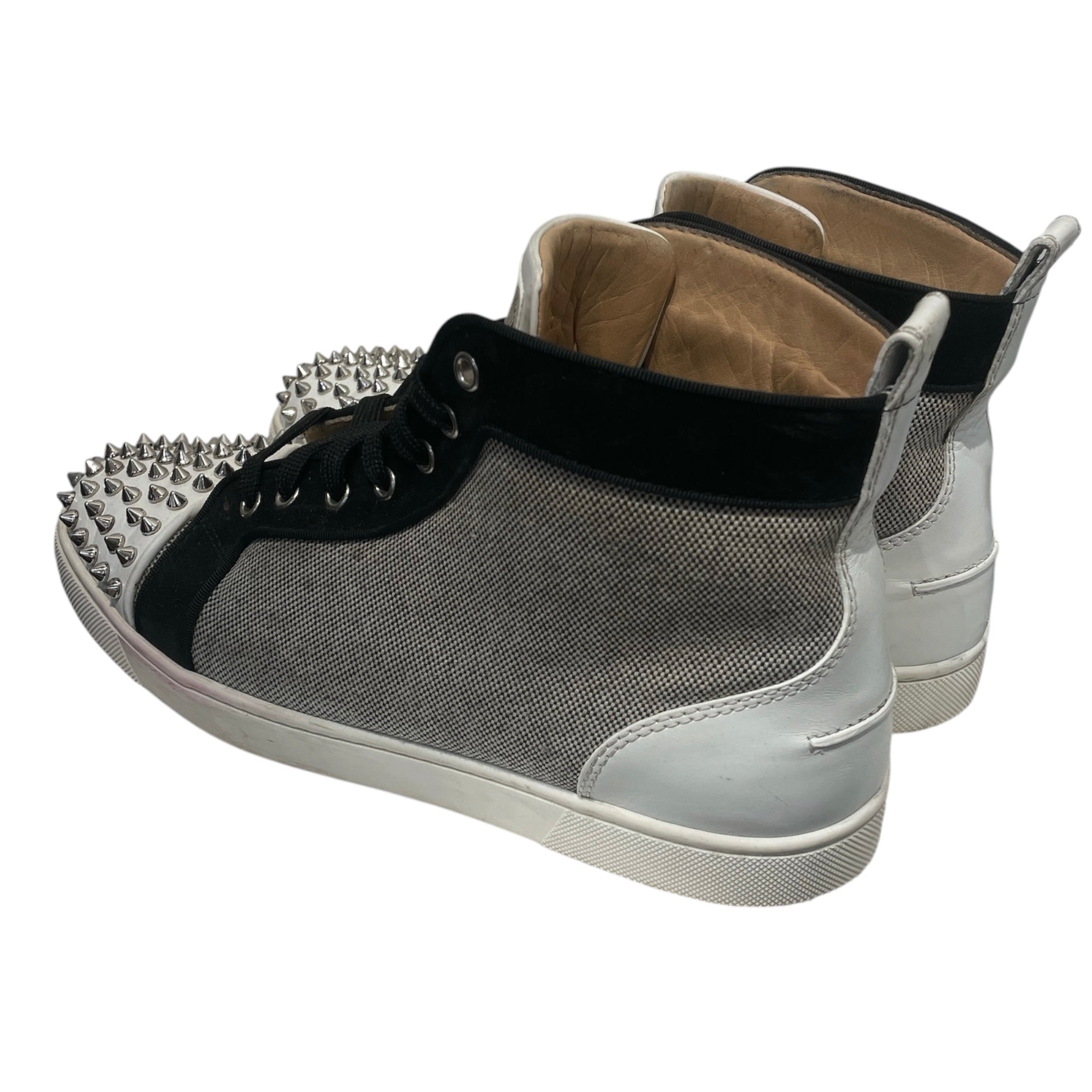 Christian Louboutin/Hi-Sneakers/EU 43/Cotton/SLV/ORLATO SPIKE SNEAKER view 2