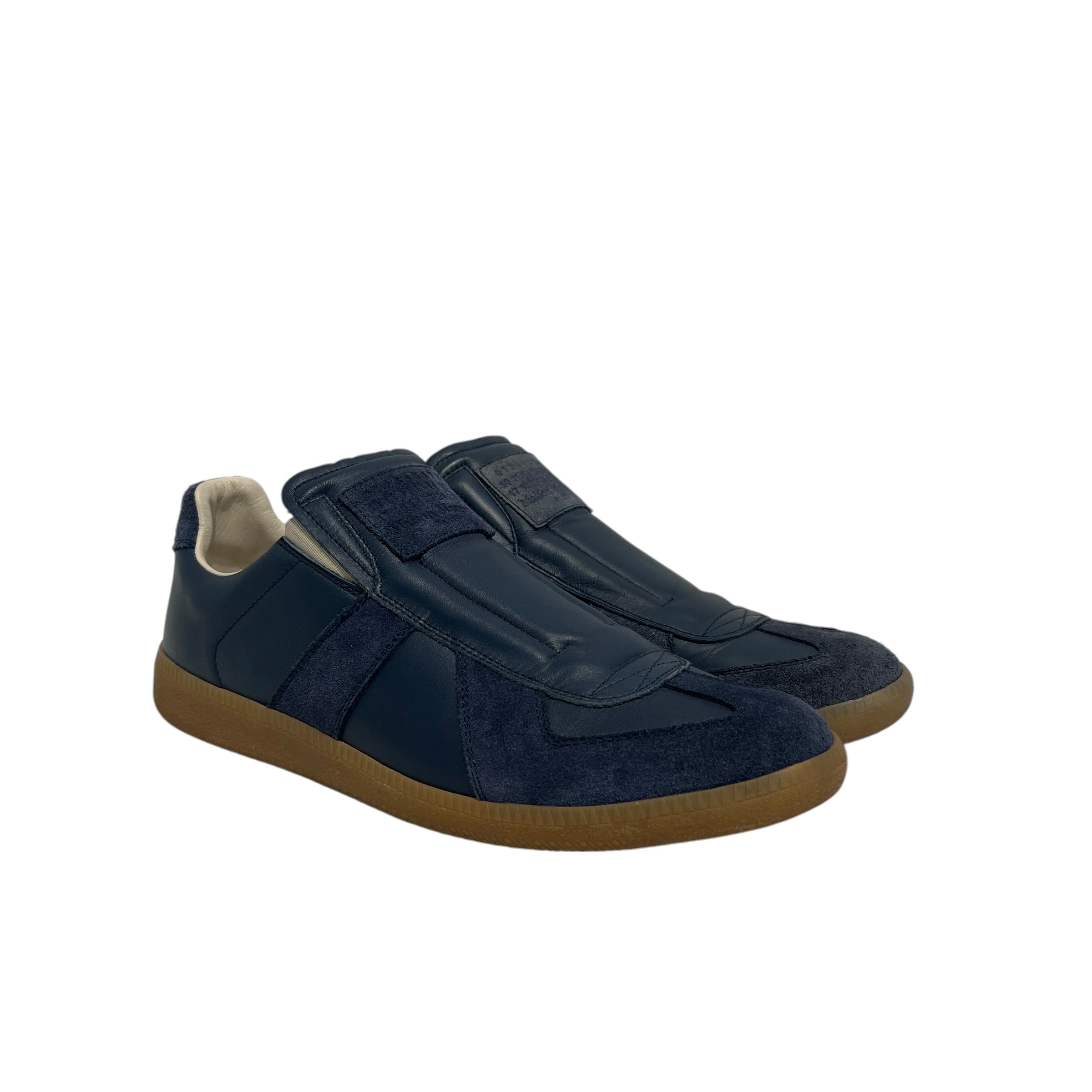 Maison Margiela/Low-Sneakers/EU 41.5/Leather/NVY/Slip on Replicas view 1