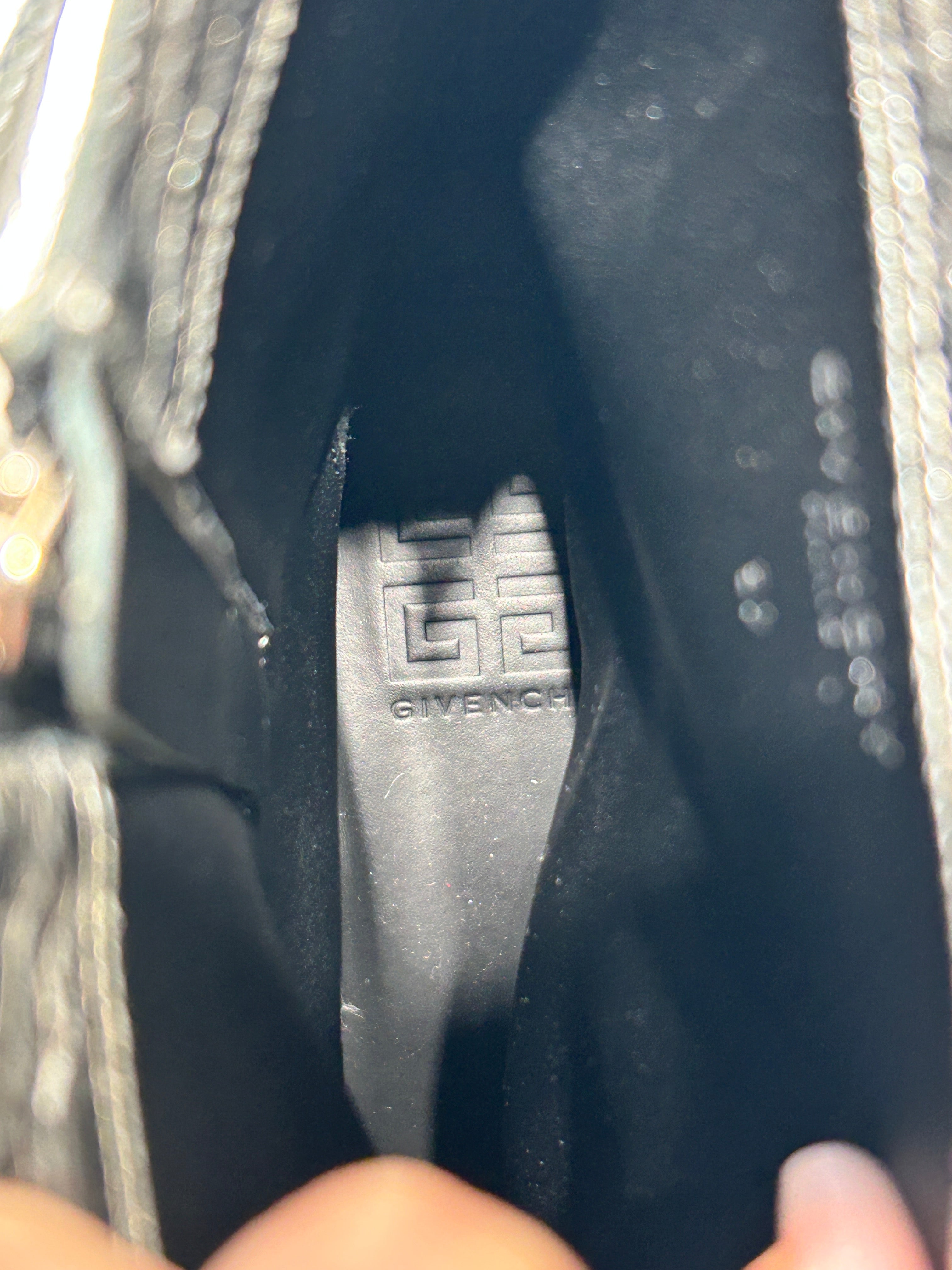 GIVENCHY/Boots/EU 39/BLK/SHARK BOOT SILVER GRADIENT view 3