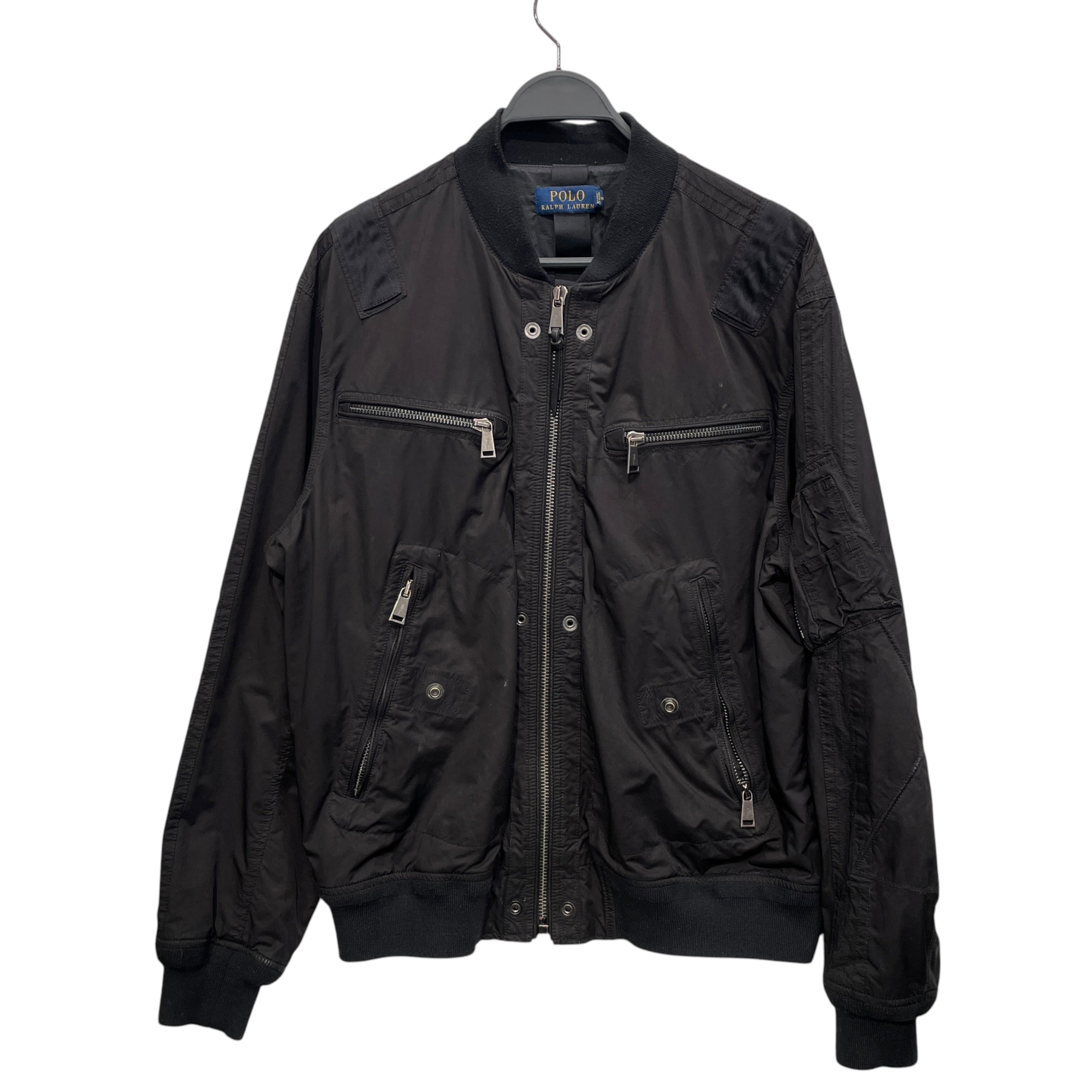 POLO RALPH LAUREN/Jacket/XL/Cotton/BLK/FRONT ZIPPERS view 1